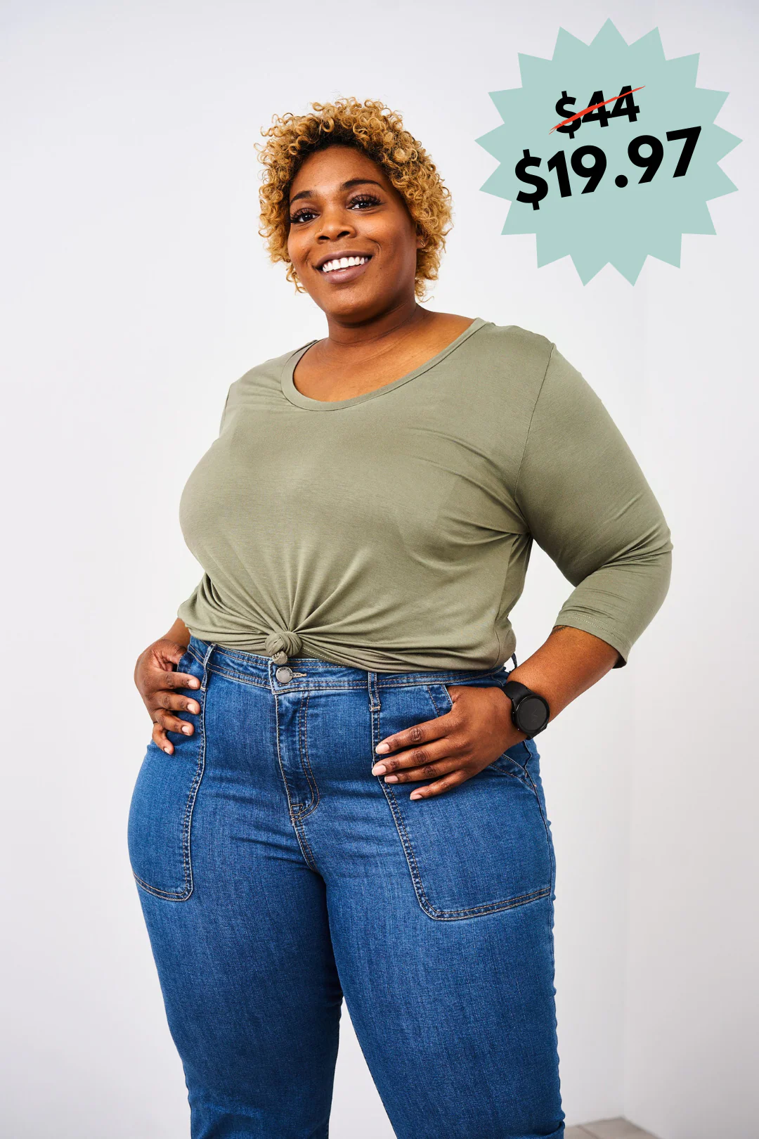 Latched Mama 3/4 Sleeve Scoop Neck Nursing Top 2.0 - Final Sale - Image 18