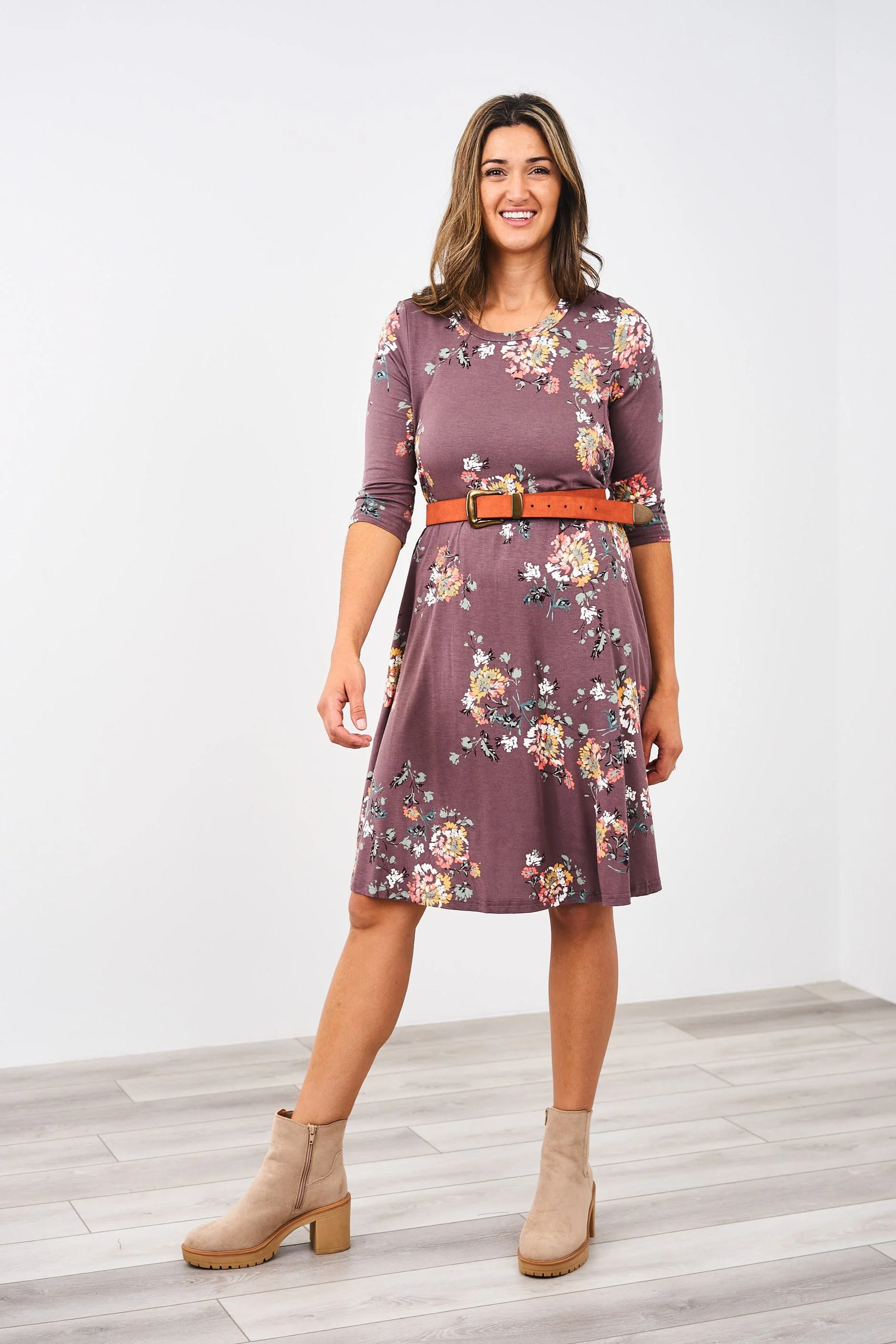 Latched Mama 3/4 Sleeve Swing Nursing Dress - Image 4