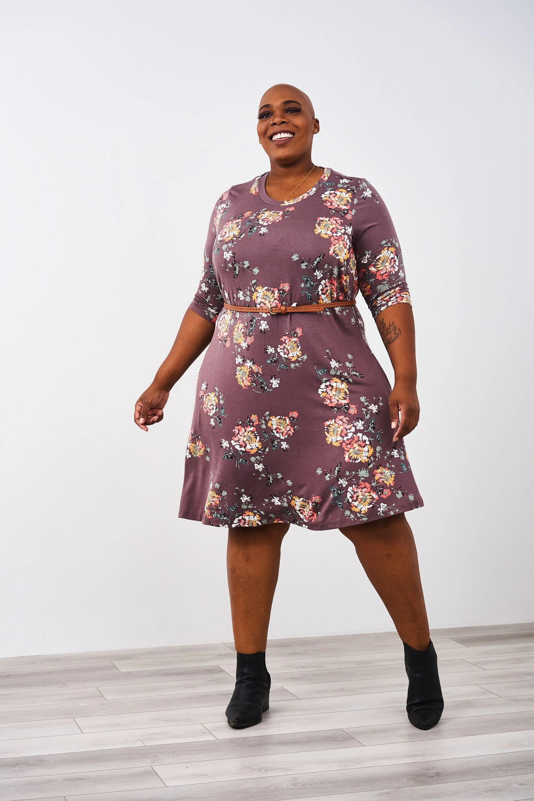 Latched Mama 3/4 Sleeve Swing Nursing Dress - Image 5