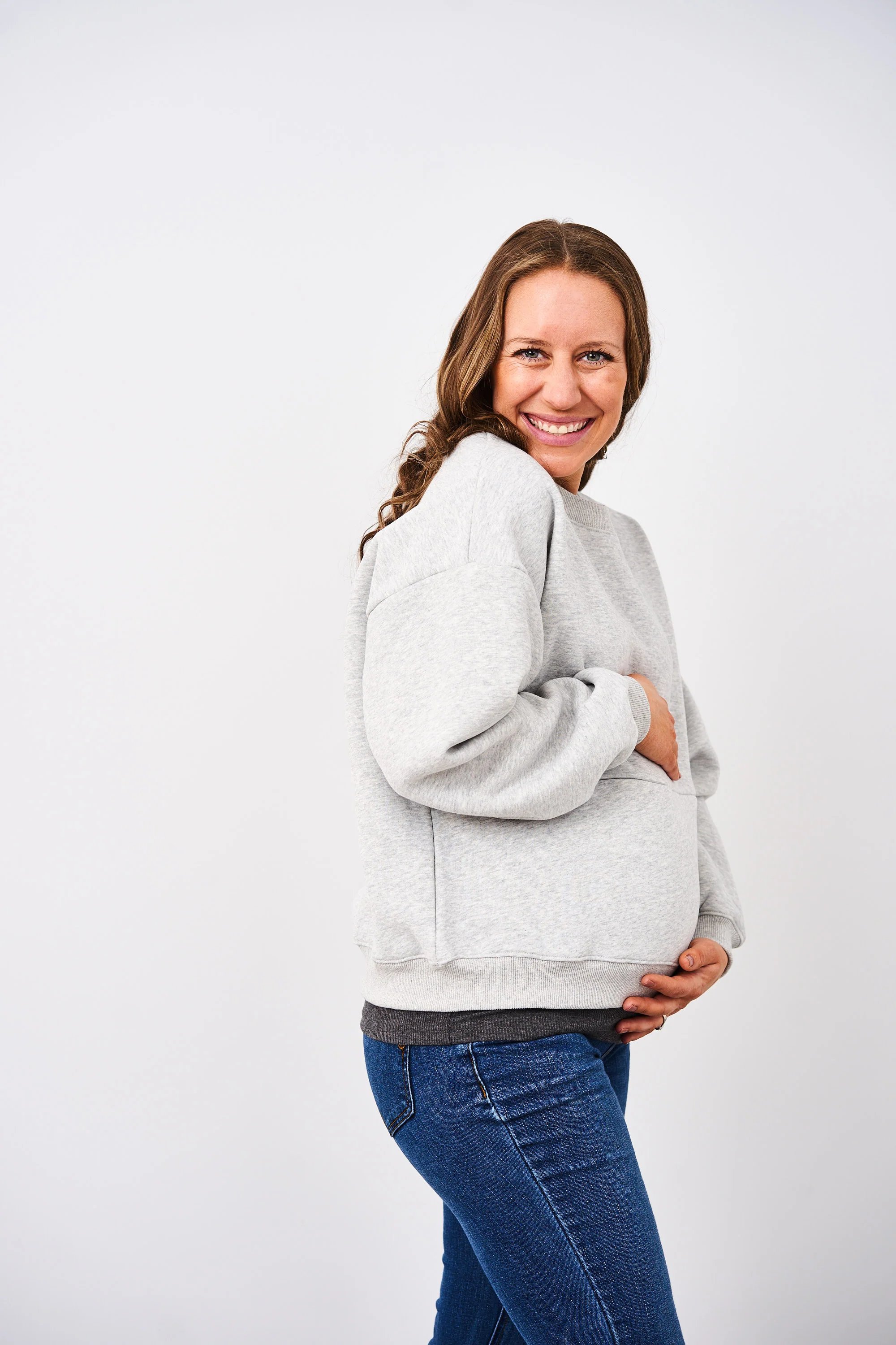 Latched Mama 635 Zip Nursing Crewneck - Image 12