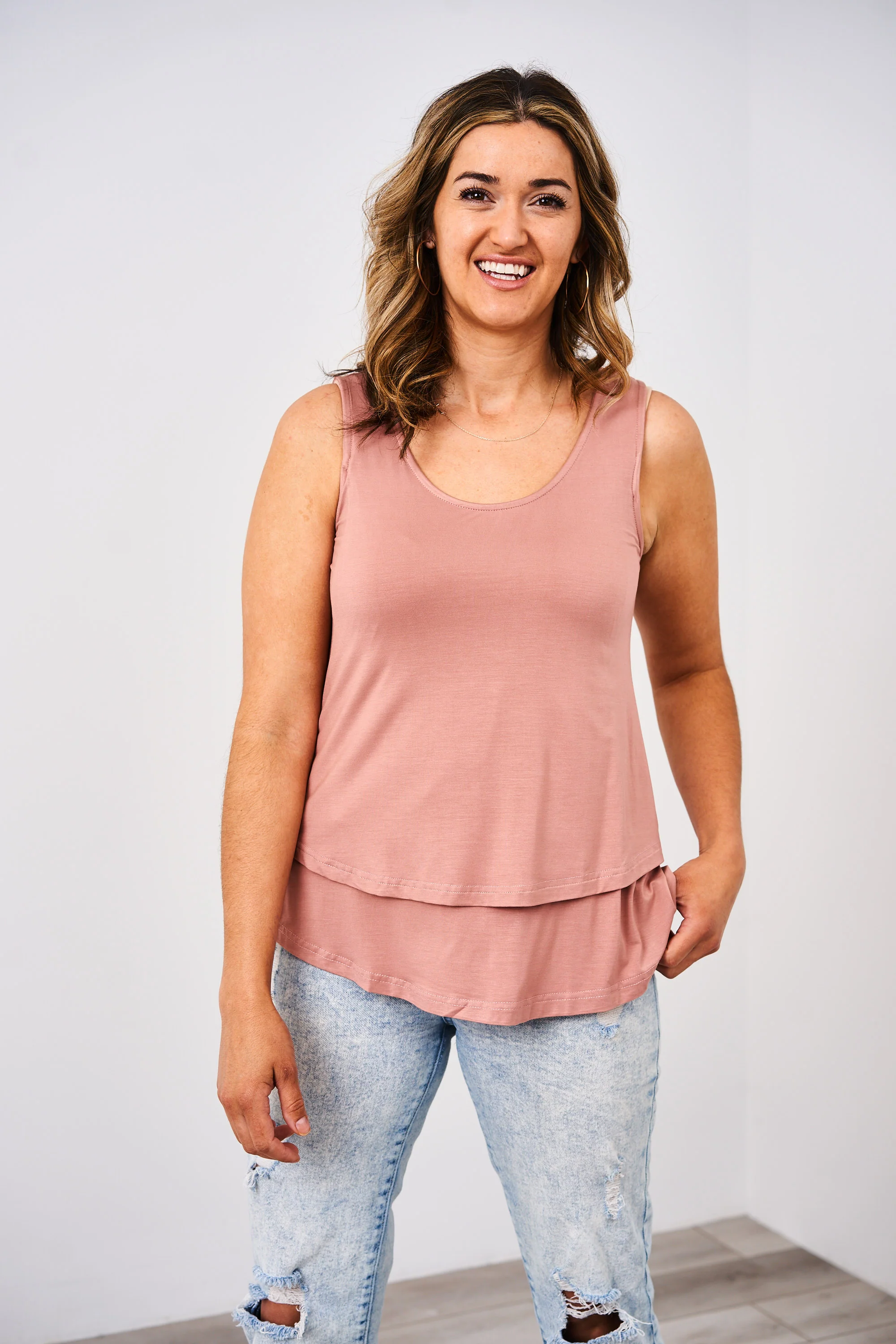 Latched Mama Boyfriend Nursing Swing Tank - Image 5