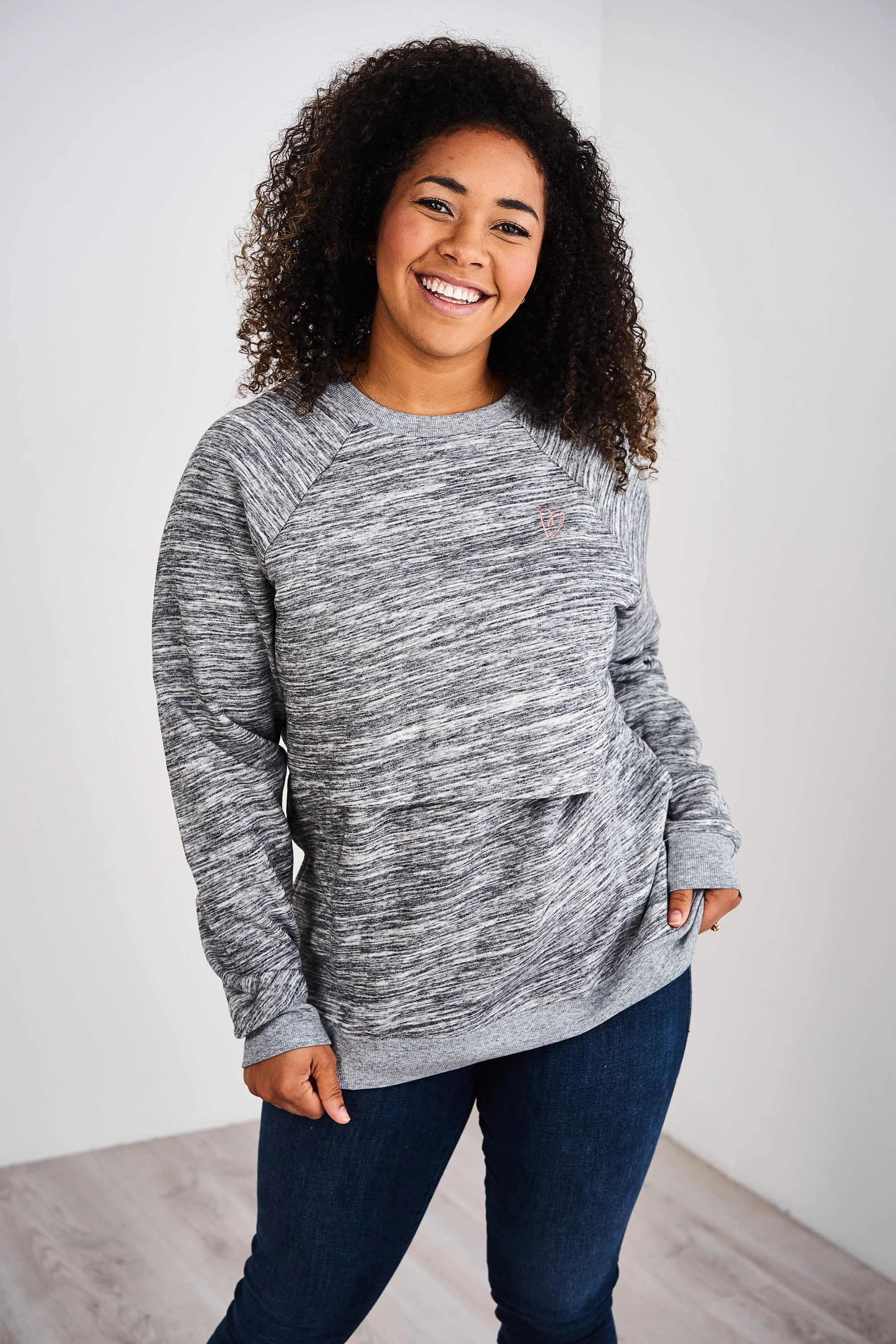 Latched Mama Embroidered Snuggle-Up Nursing Sweatshirt - Image 9