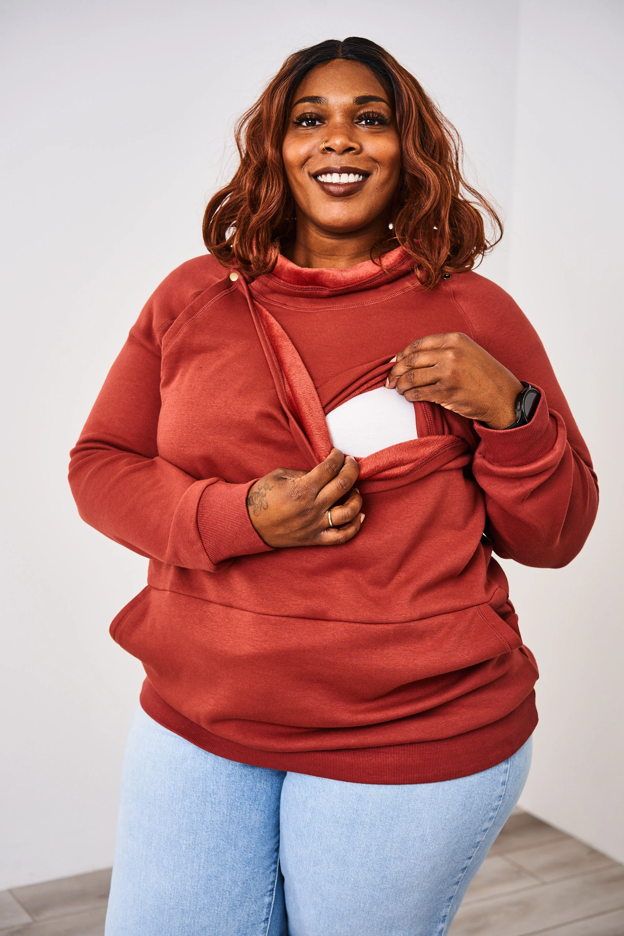 Latched Mama Harbor Snap Nursing Pullover - Image 5
