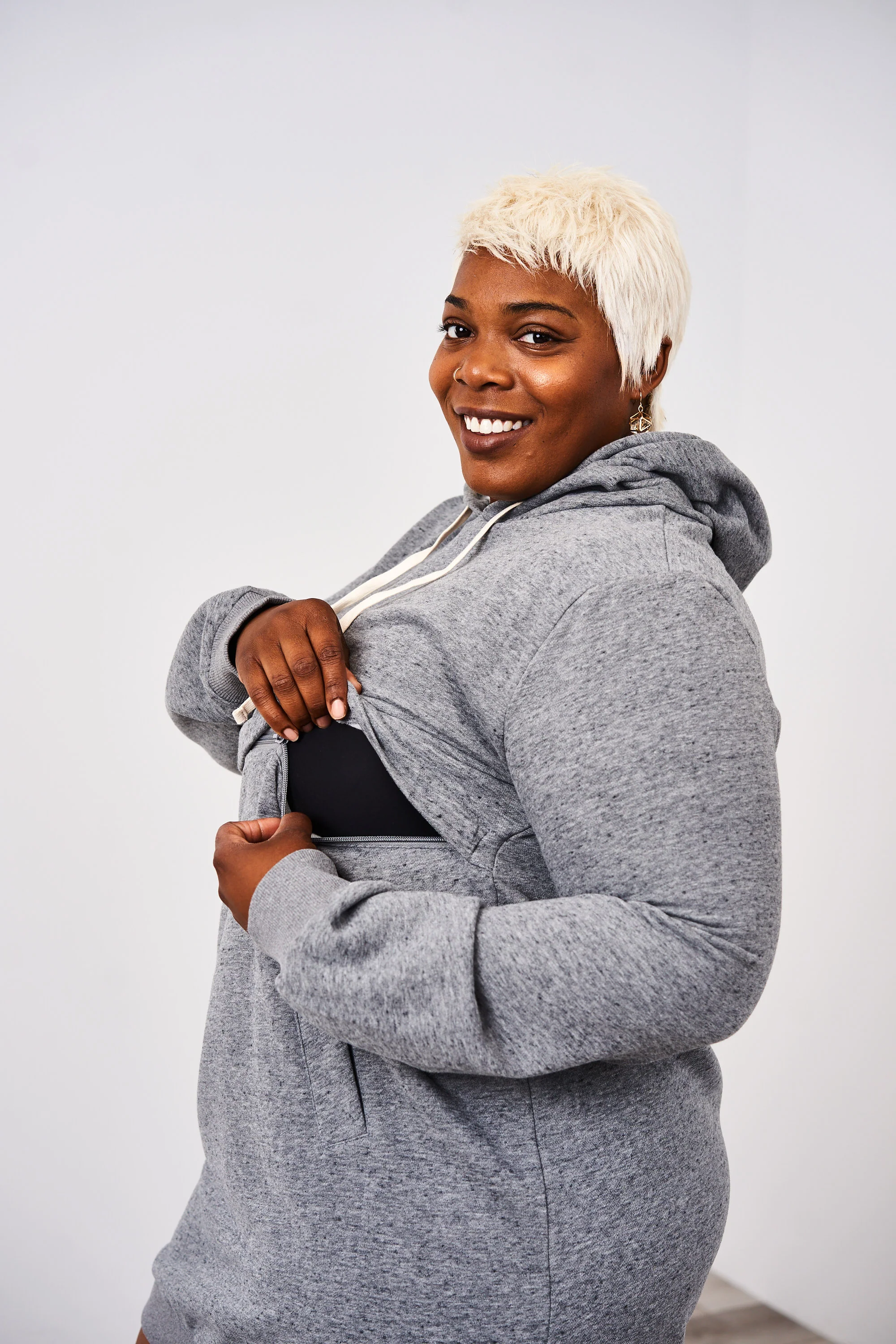 Latched Mama Hoodie Sweatshirt Nursing Dress - Image 6