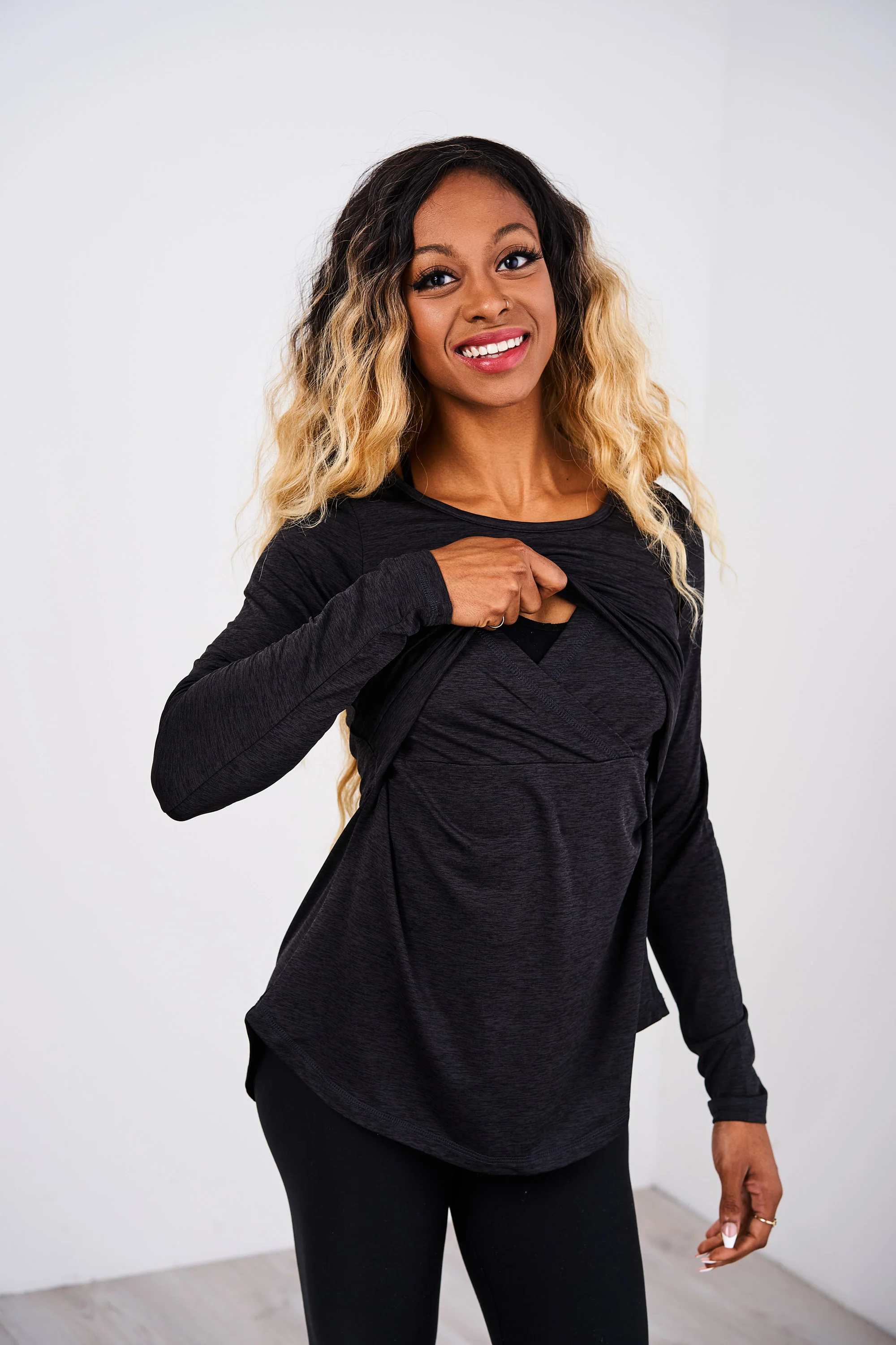 Latched Mama Long Sleeve Performance Nursing Tee - Last Chance - Image 19