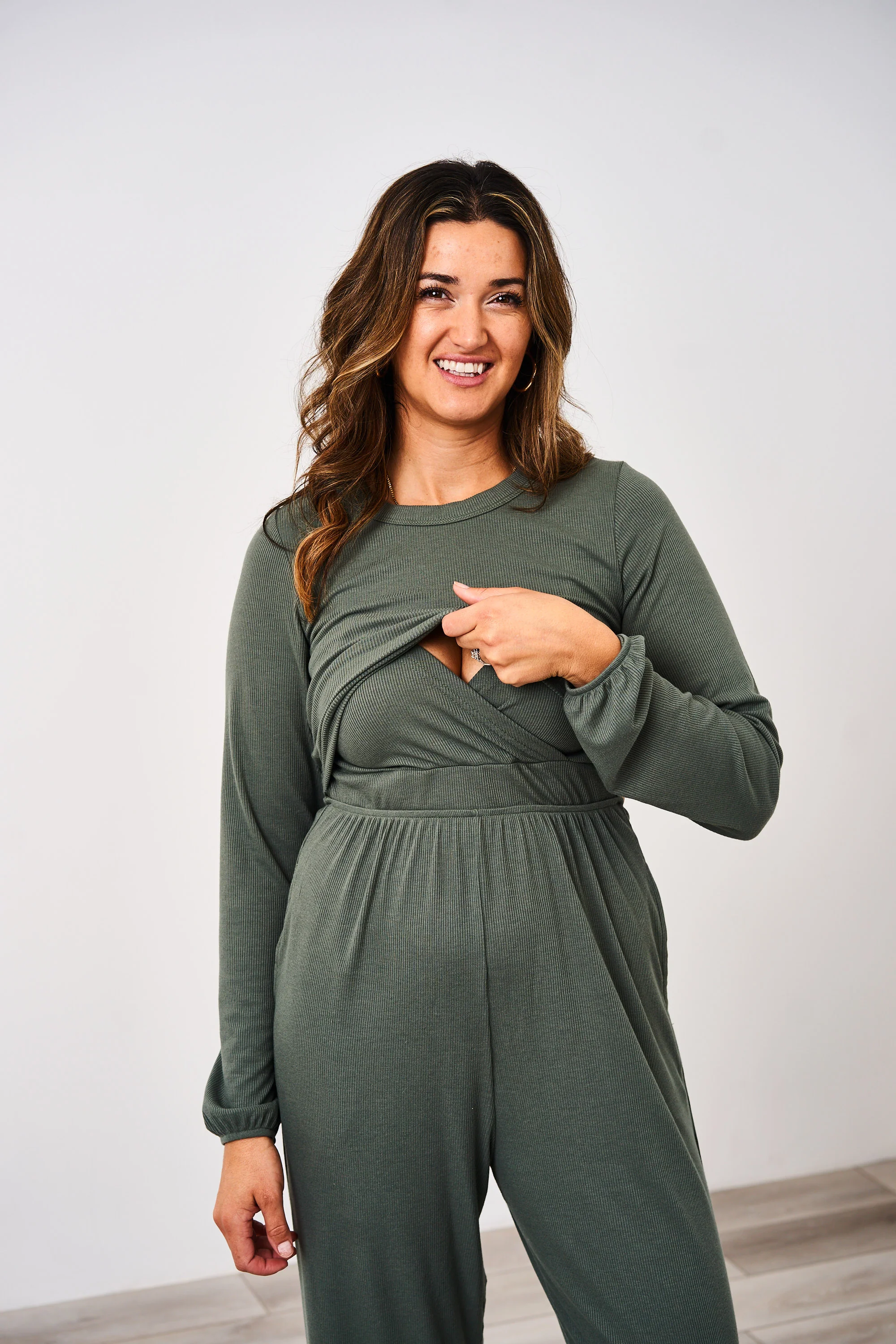 Latched Mama Long Sleeve Ribbed Nursing Jumper - Final Sale - Image 17