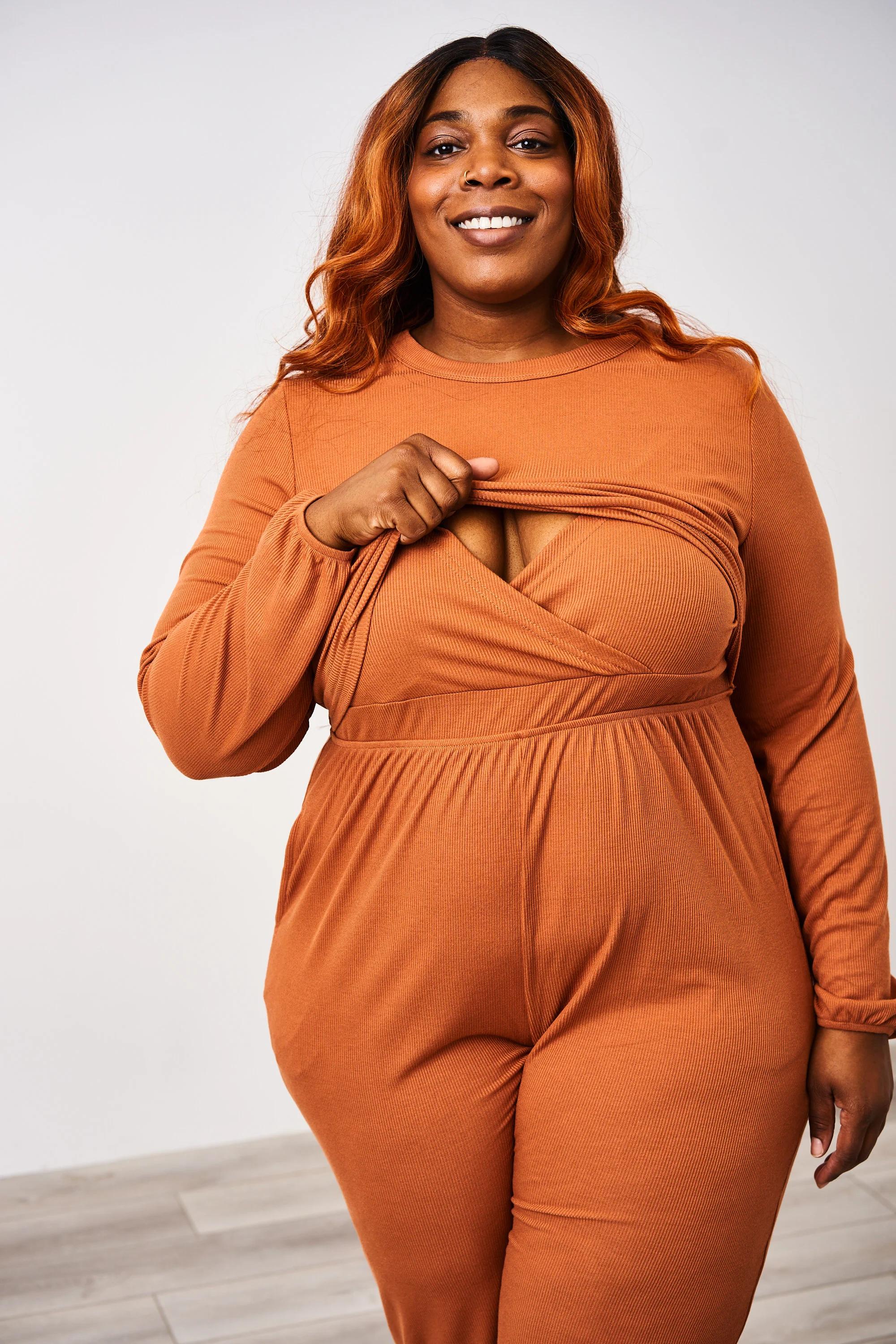 Latched Mama Long Sleeve Ribbed Nursing Jumper - Final Sale - Image 4