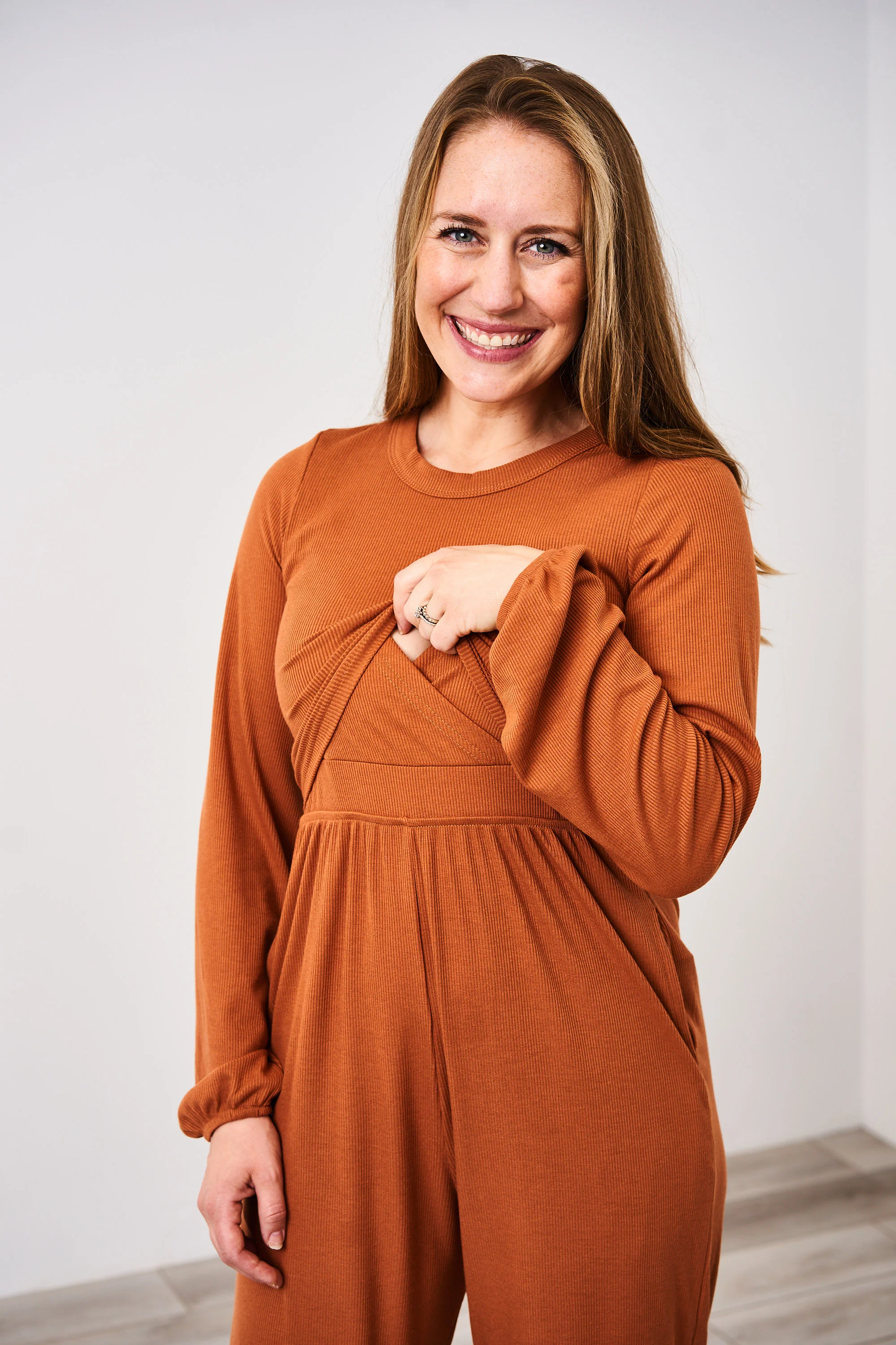 Latched Mama Long Sleeve Ribbed Nursing Jumper - Final Sale - Image 5