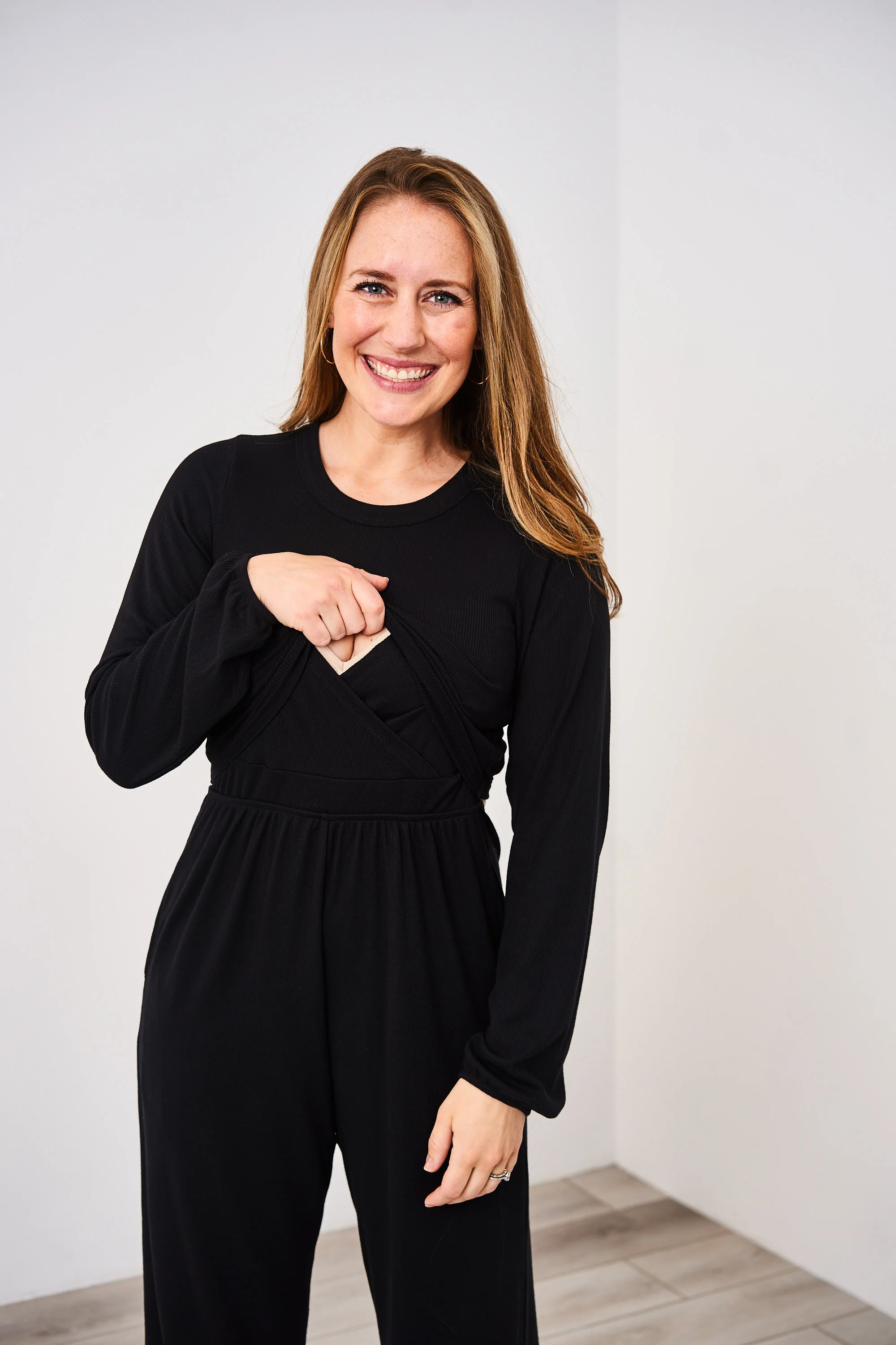 Latched Mama Long Sleeve Ribbed Nursing Jumper - Final Sale - Image 9