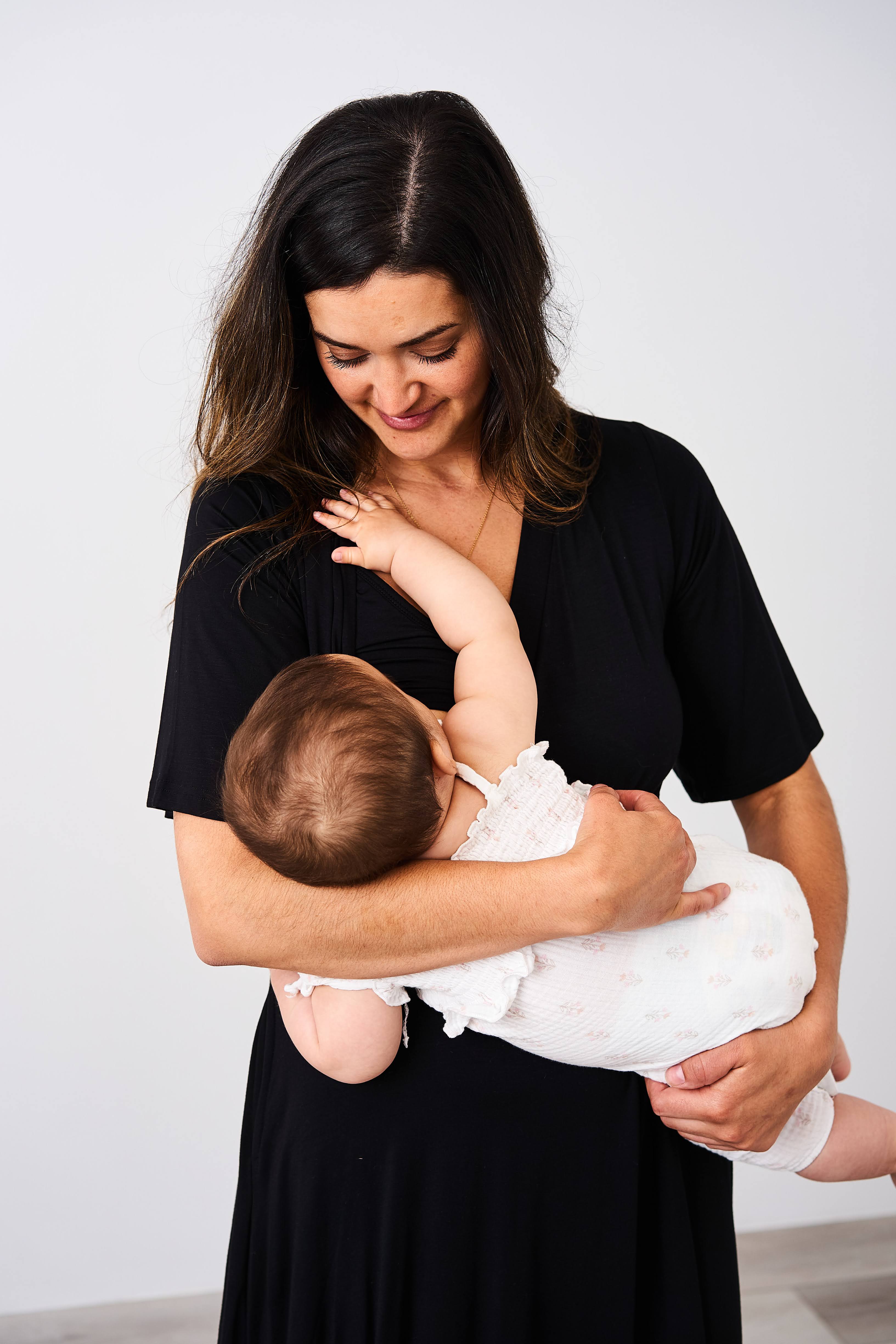 Latched Mama Nursing Midi Wrap Dress - Last Chance - Image 12
