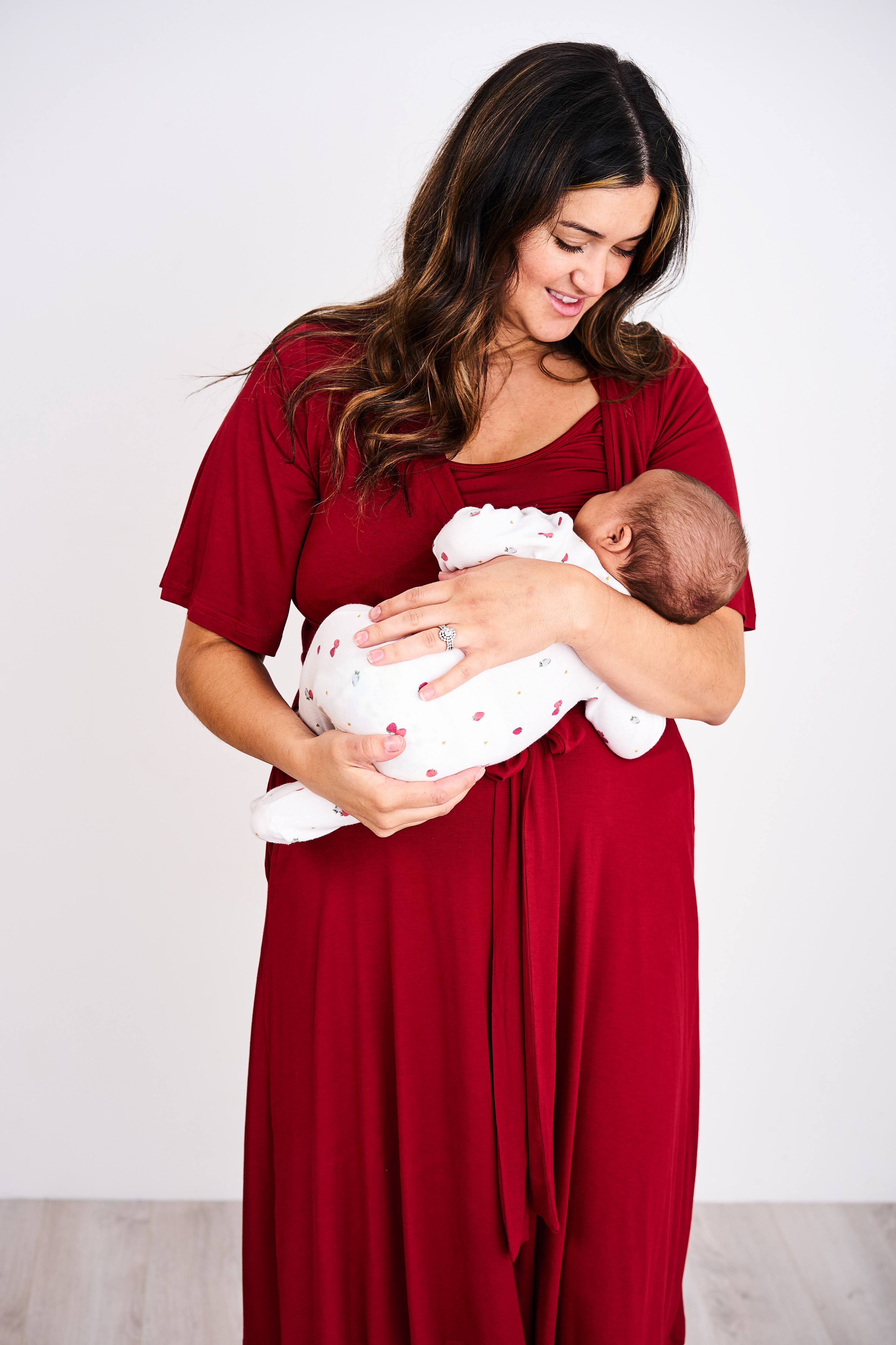 Latched Mama Nursing Midi Wrap Dress - Last Chance - Image 5