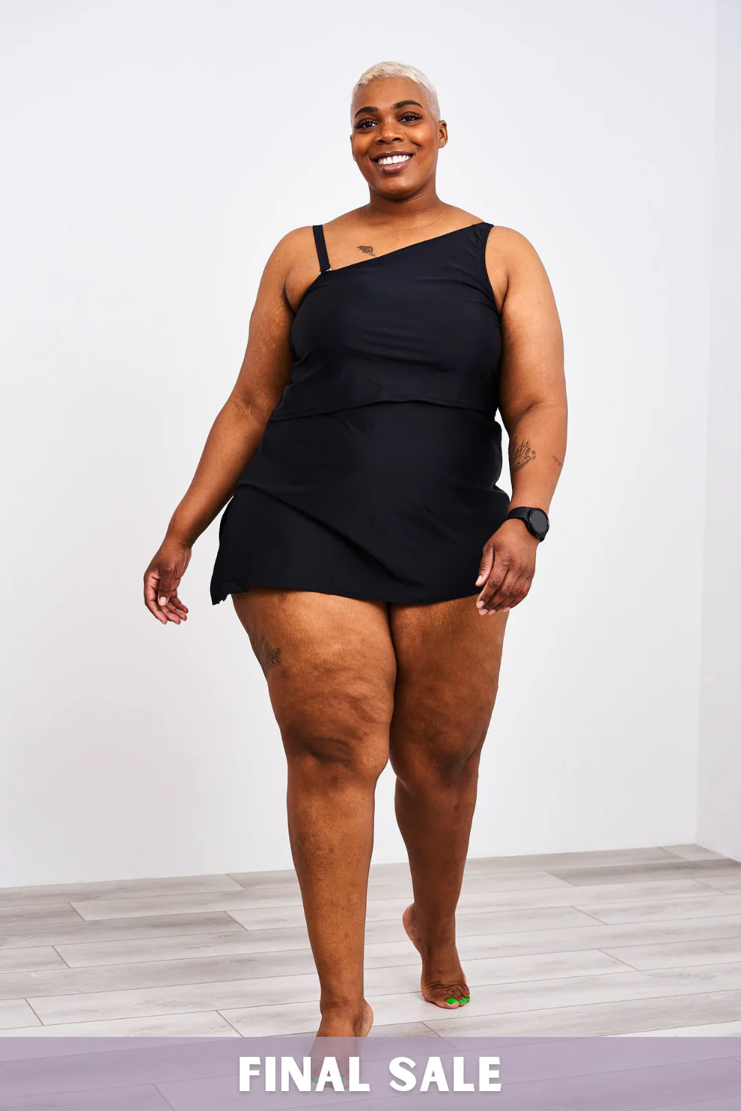 Latched Mama One Shoulder Asymmetrical Nursing Swim Tank - Final Sale - Image 12