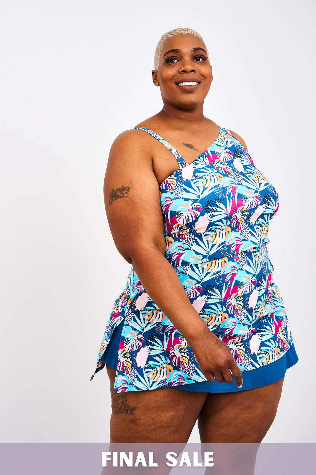 Latched Mama One Shoulder Asymmetrical Nursing Swim Tank - Final Sale - Image 4