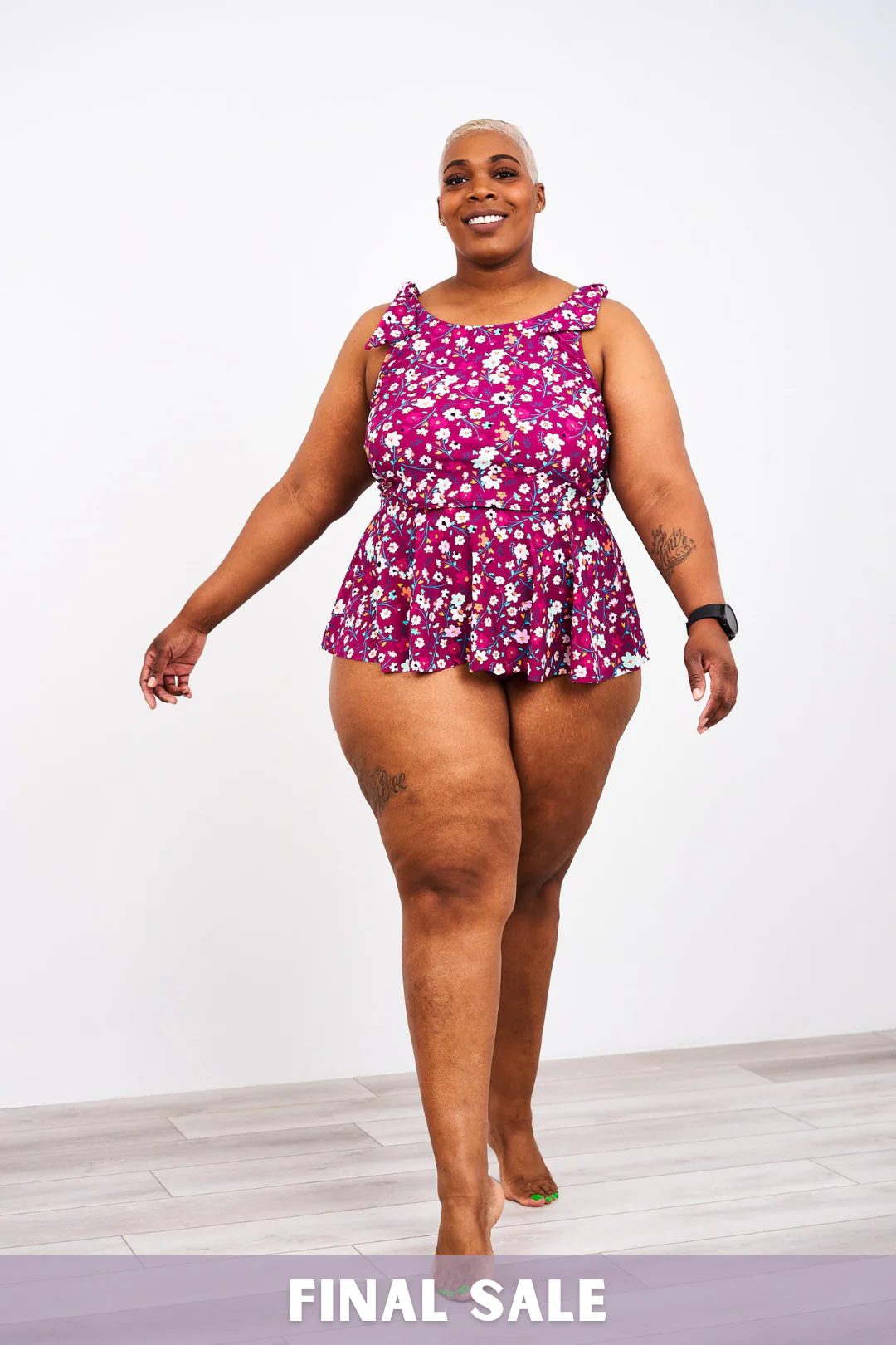 Latched Mama Peplum Nursing Swim Tankini Top - Final Sale - Image 3