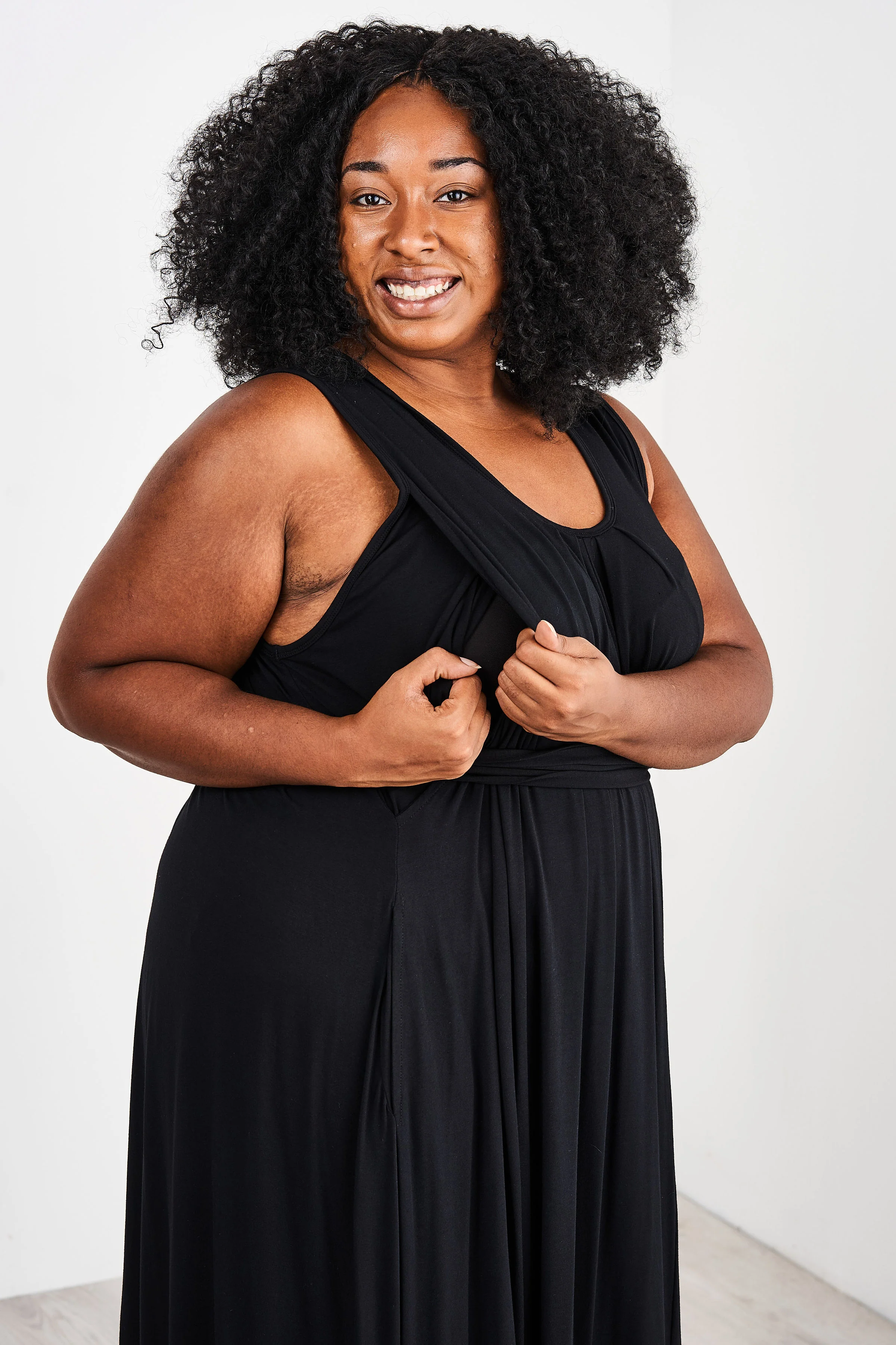 Latched Mama Pleated Nursing Dress - Last Chance - Image 3