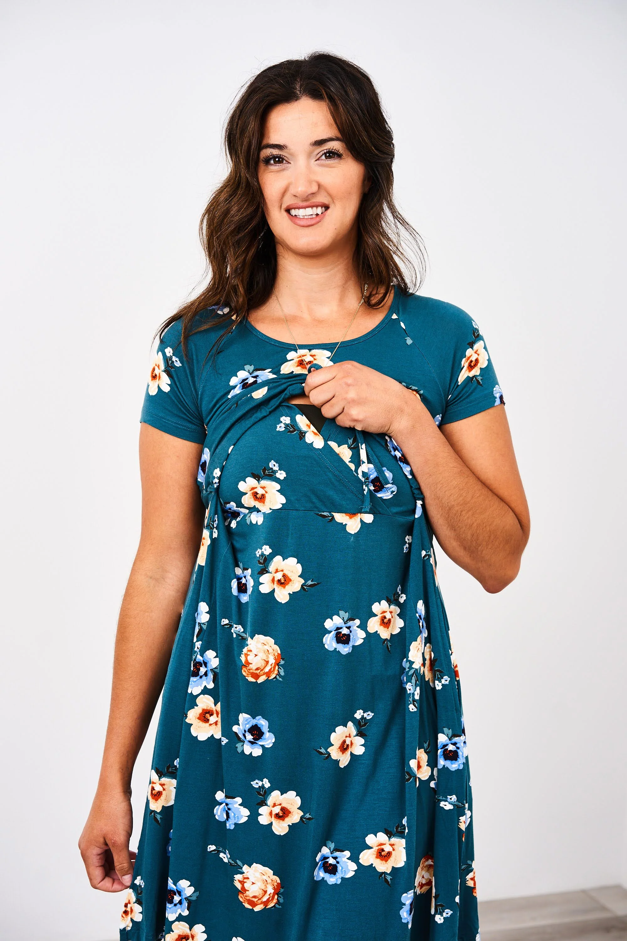 Latched Mama Drawstring T-Shirt Nursing Dress - Image 7