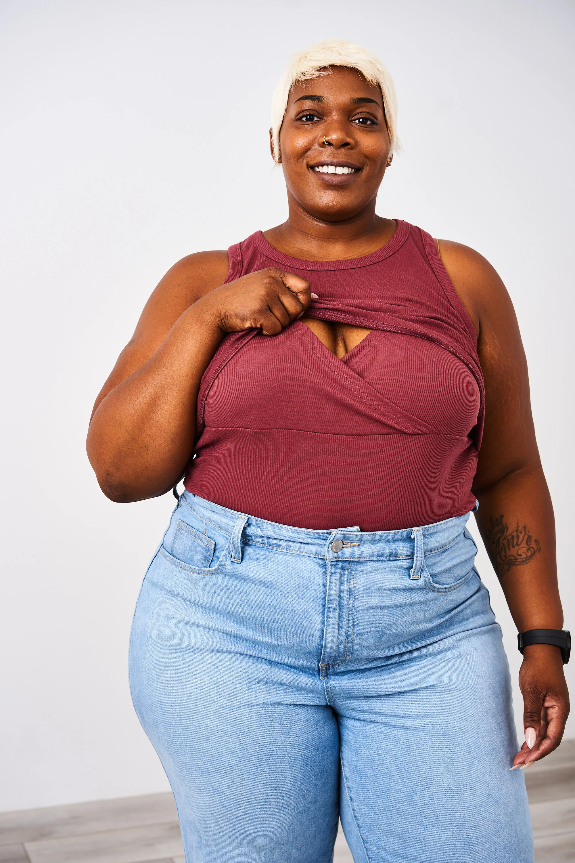 Latched Mama Racerback Ribbed Nursing Tank - Image 10