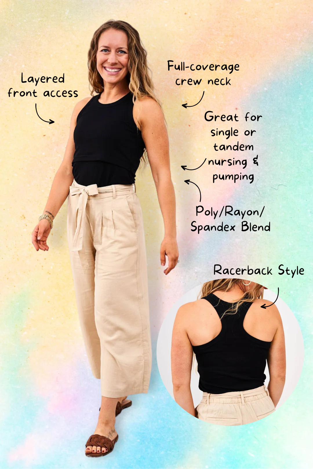 Latched Mama Racerback Ribbed Nursing Tank - Image 14