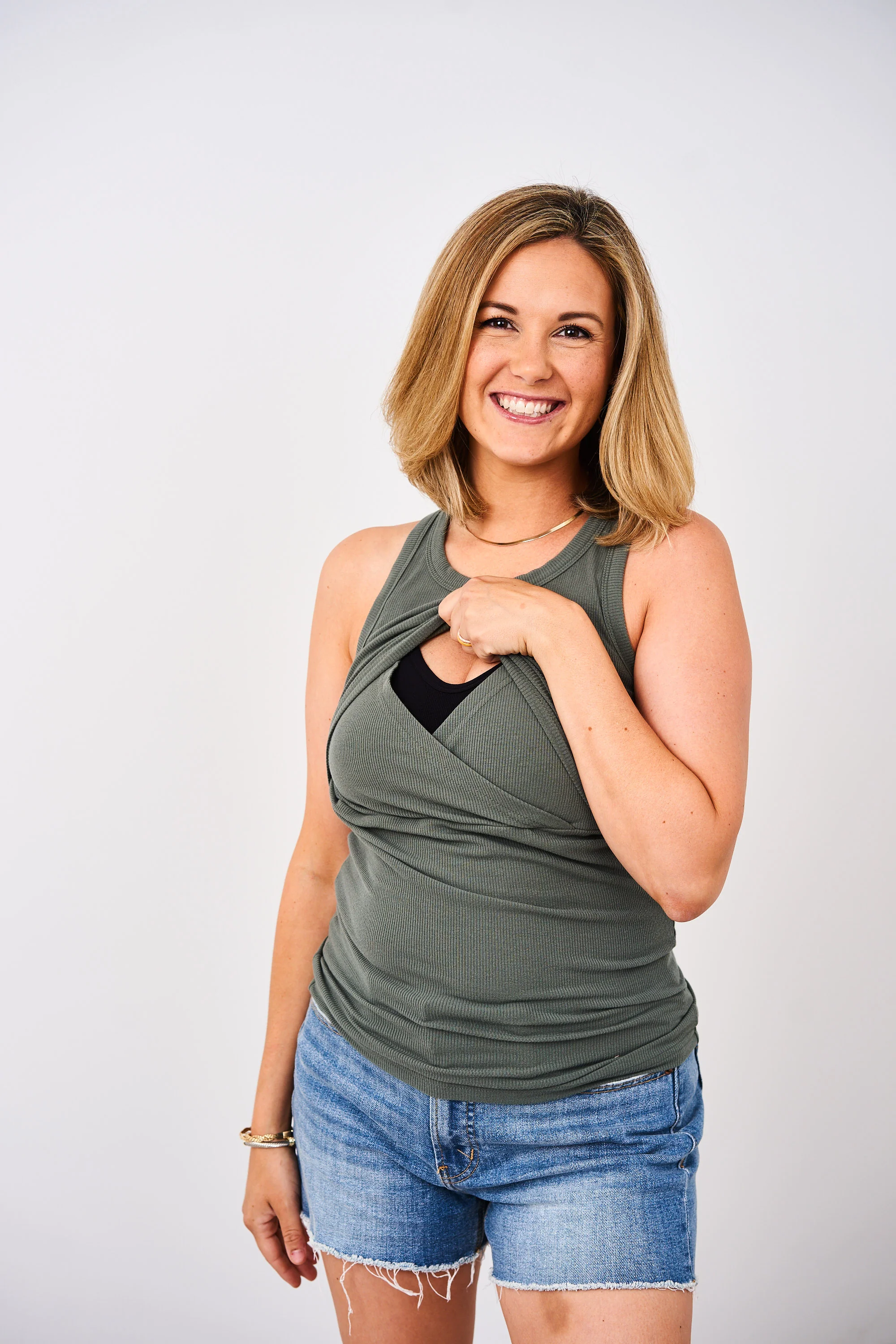 Latched Mama Racerback Ribbed Nursing Tank - Image 17
