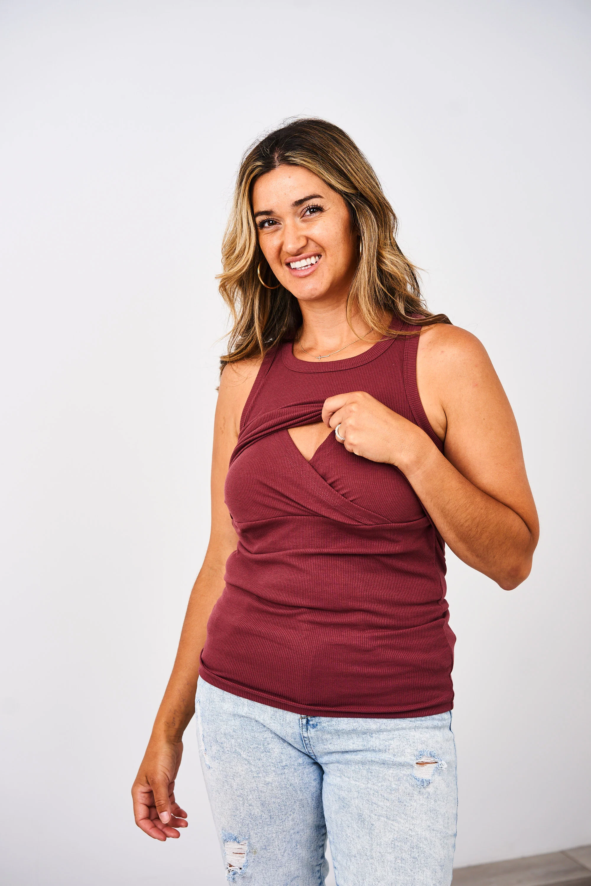 Latched Mama Racerback Ribbed Nursing Tank - Image 6