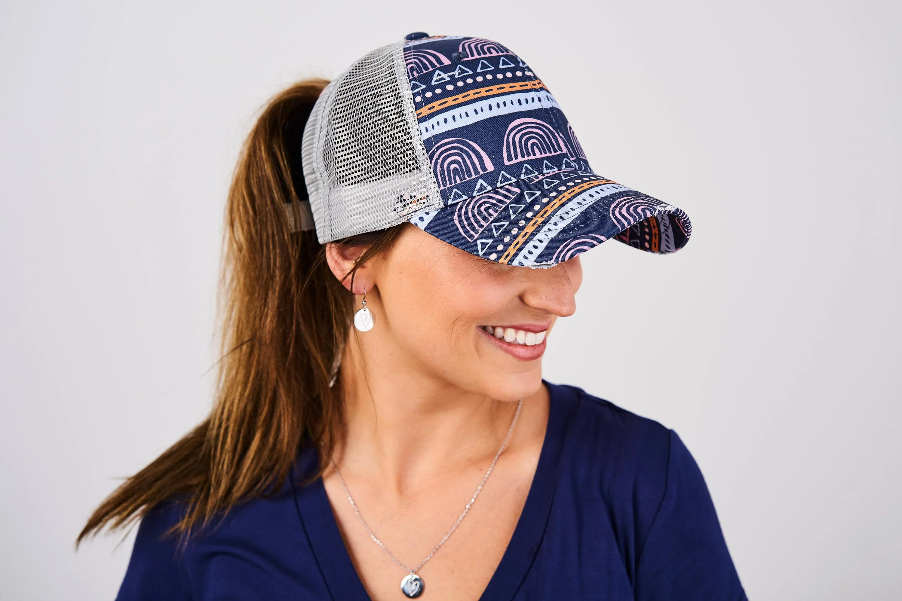 Latched Mama Rainbow Geometric Hat - Final Sale - Image 2