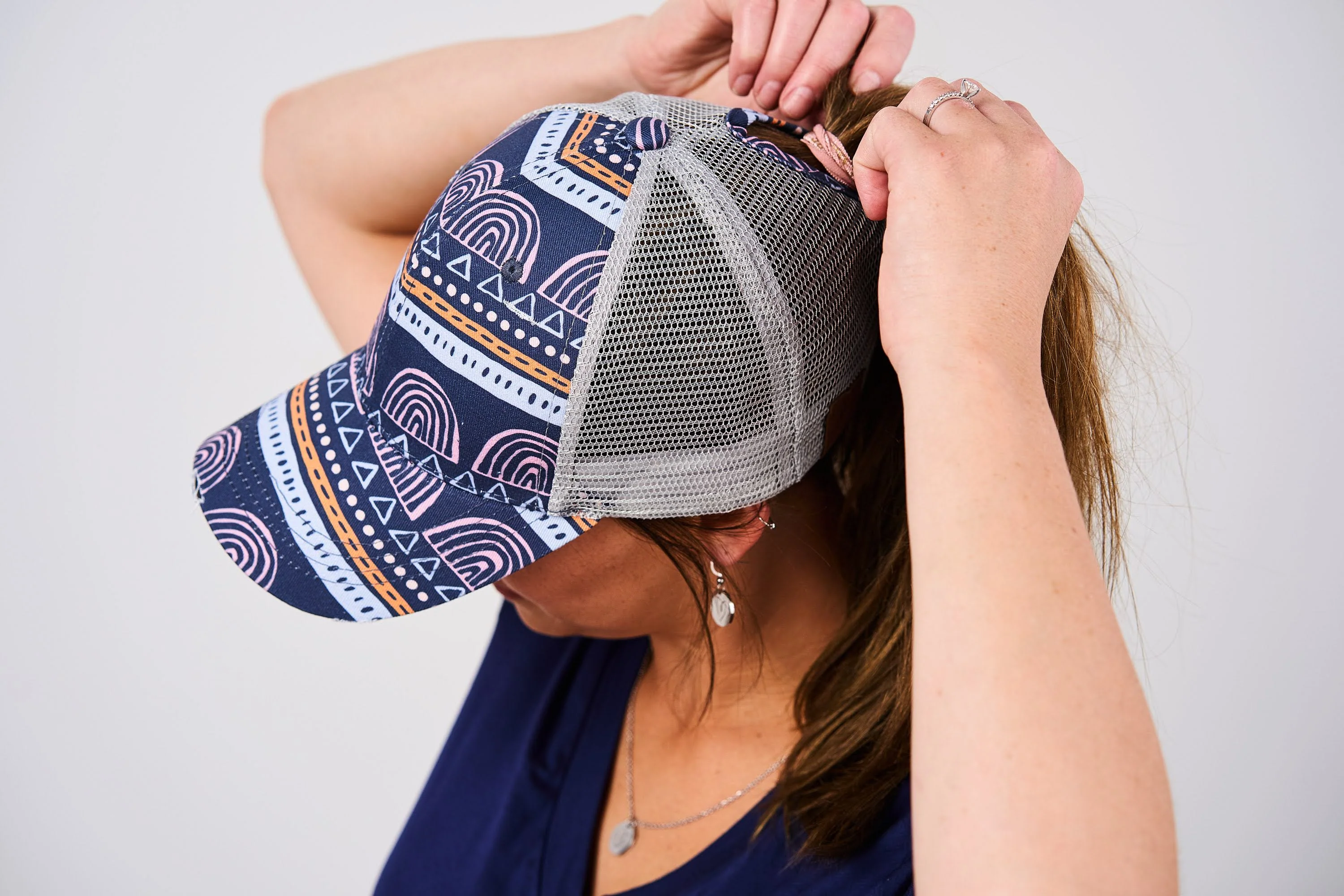 Latched Mama Rainbow Geometric Hat - Final Sale - Image 4