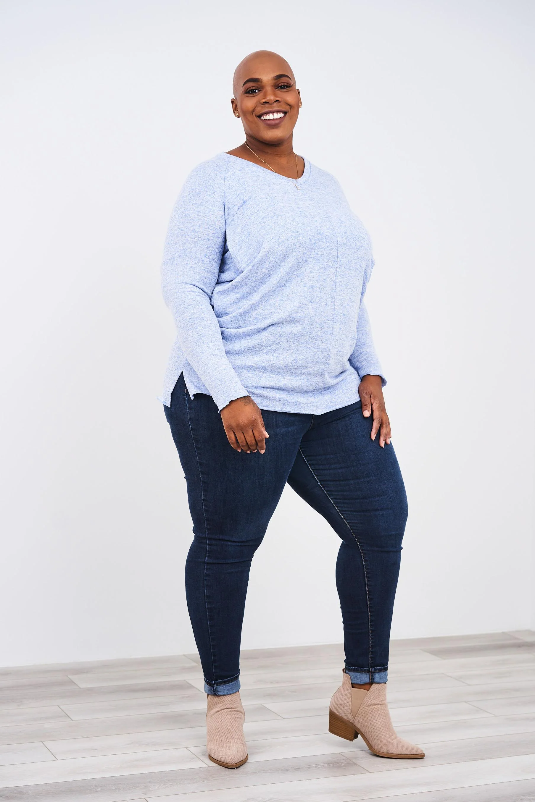 Latched Mama Relaxed Sweater Nursing Tunic - Final Sale - Image 6