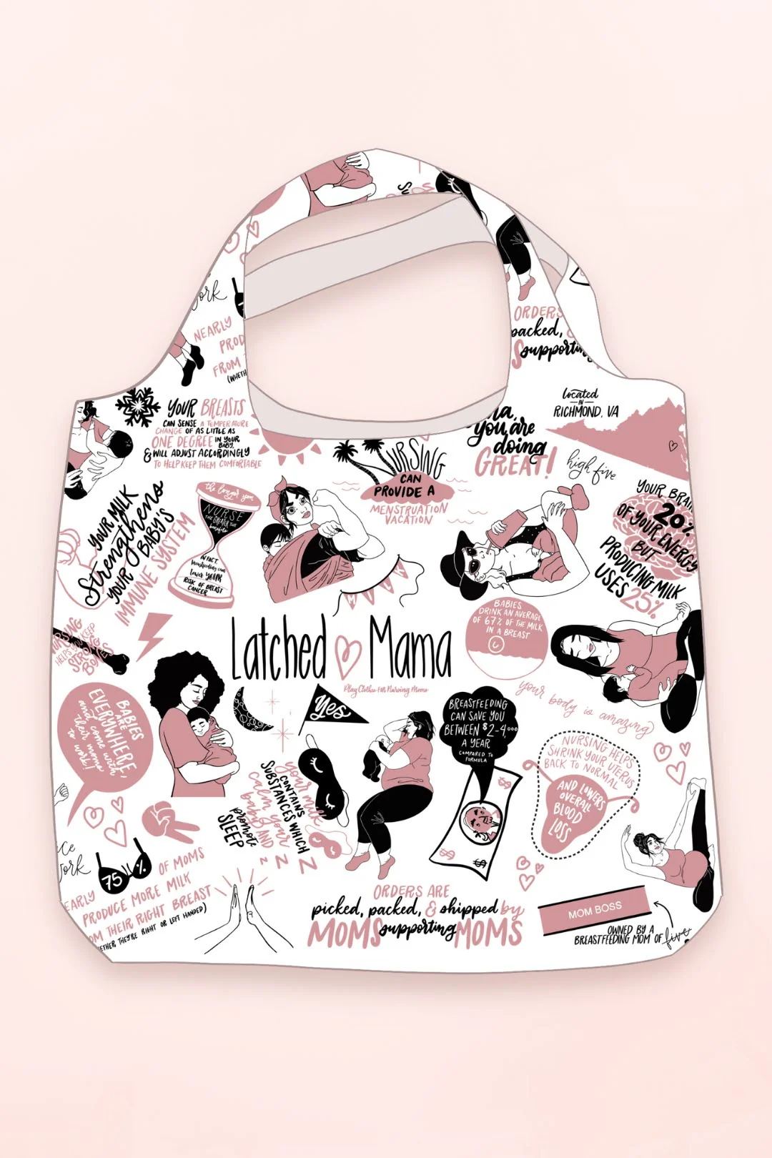 Latched Mama Reusable Grocery Bag - Image 3