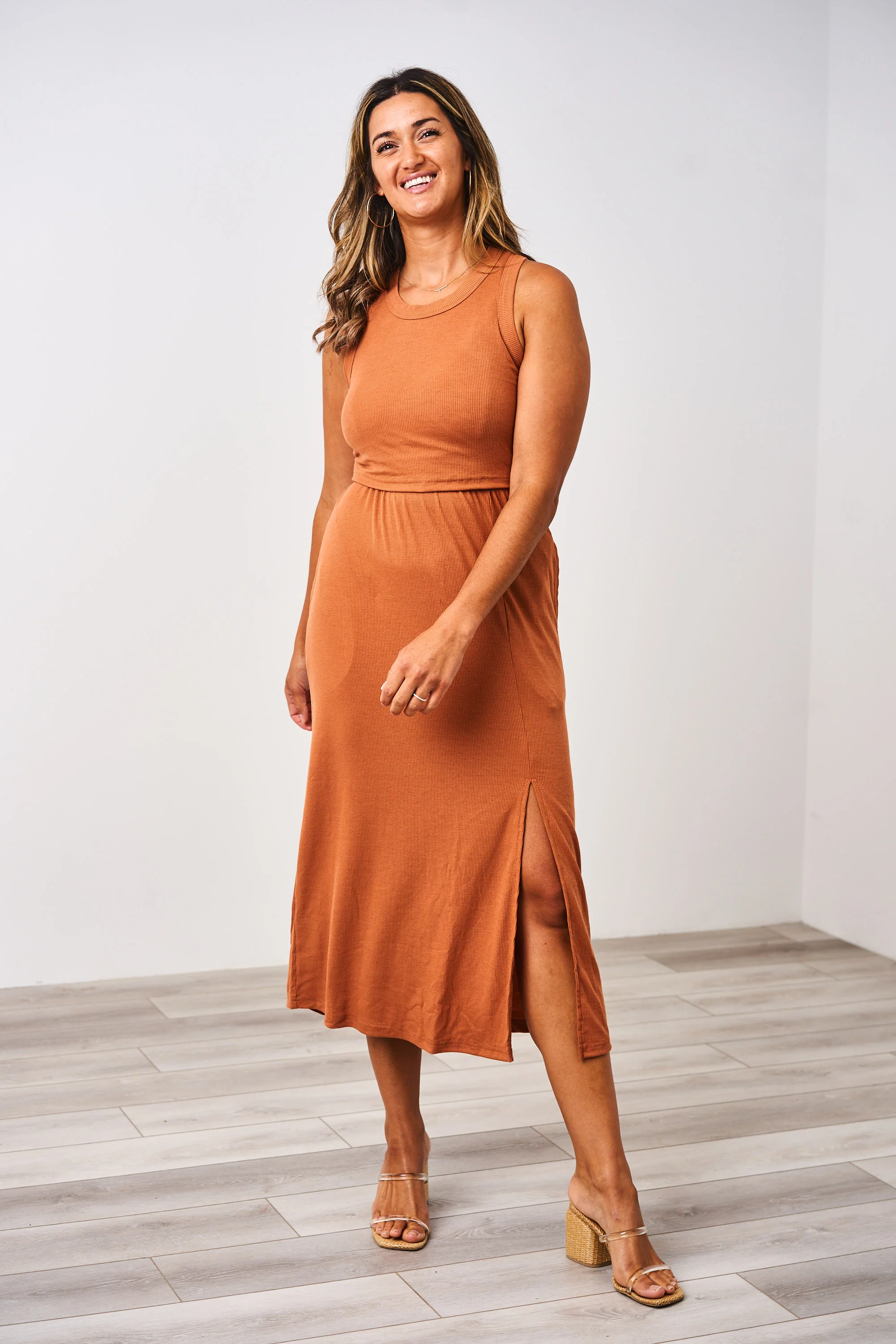 Latched Mama Ribbed Midi Nursing Slit Dress - Image 15