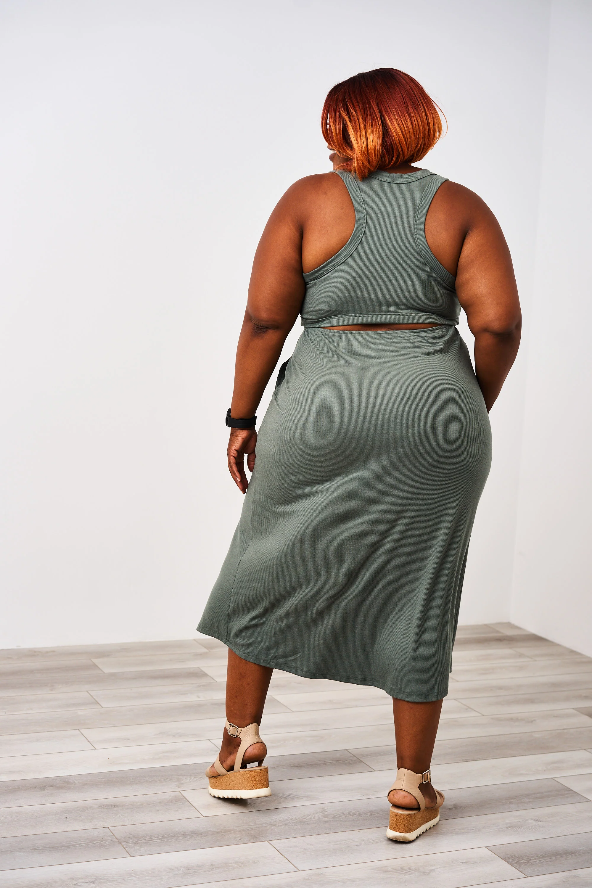 Latched Mama Ribbed Midi Nursing Slit Dress - Image 36