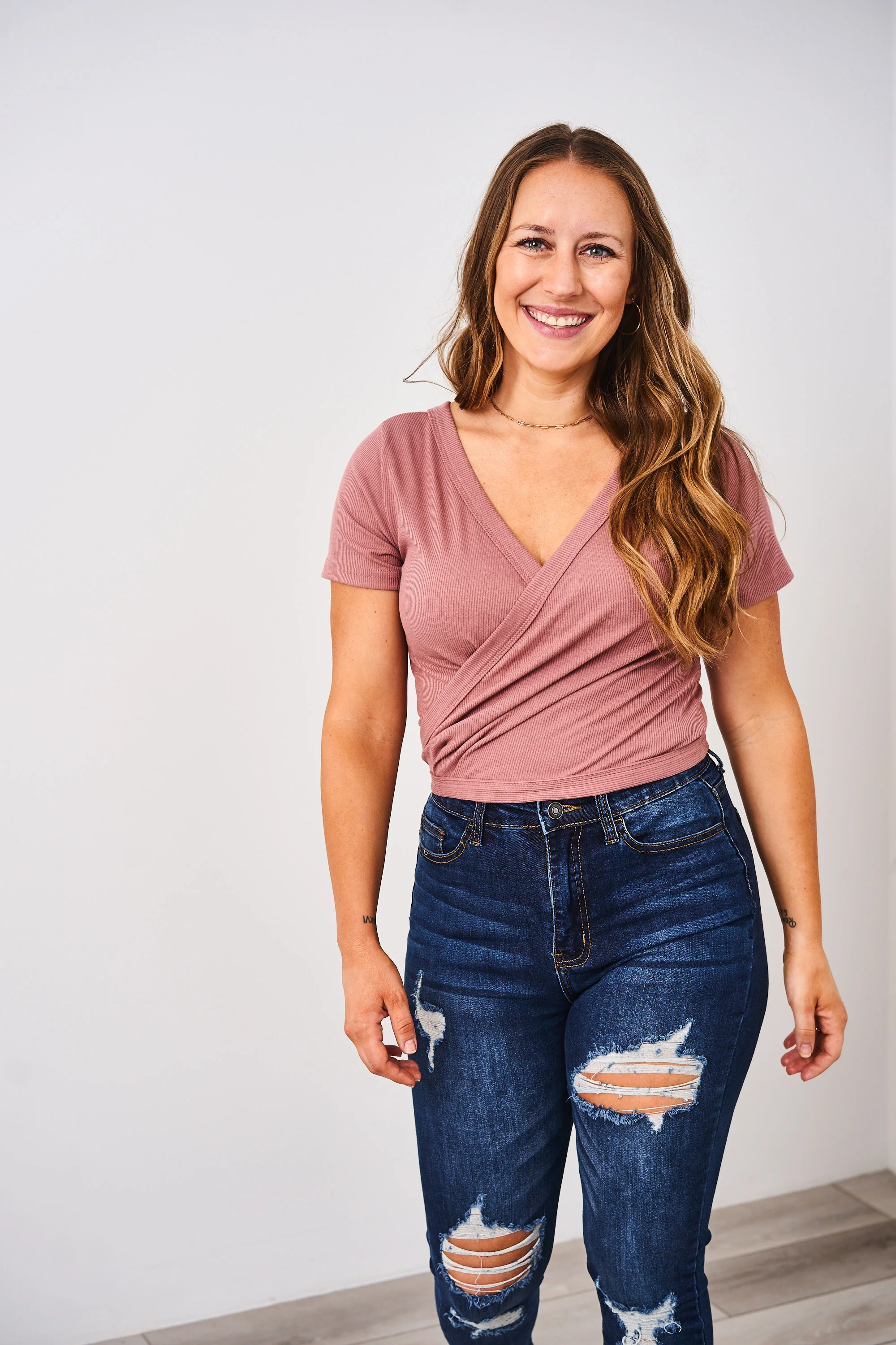 Latched Mama Ribbed Short Sleeve Nursing Wrap Top - Final Sale - Image 27