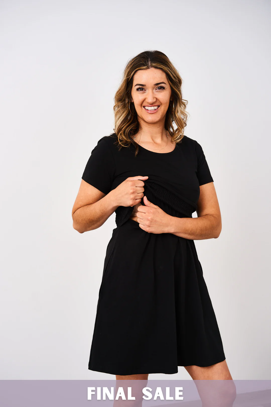 Latched Mama Ruched Waist Nursing Dress - Final Sale - Image 4