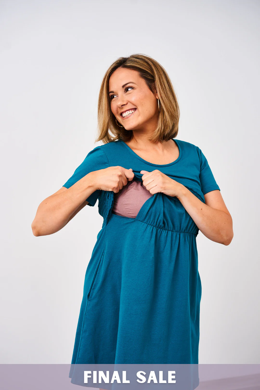 Latched Mama Ruched Waist Nursing Dress - Final Sale - Image 6