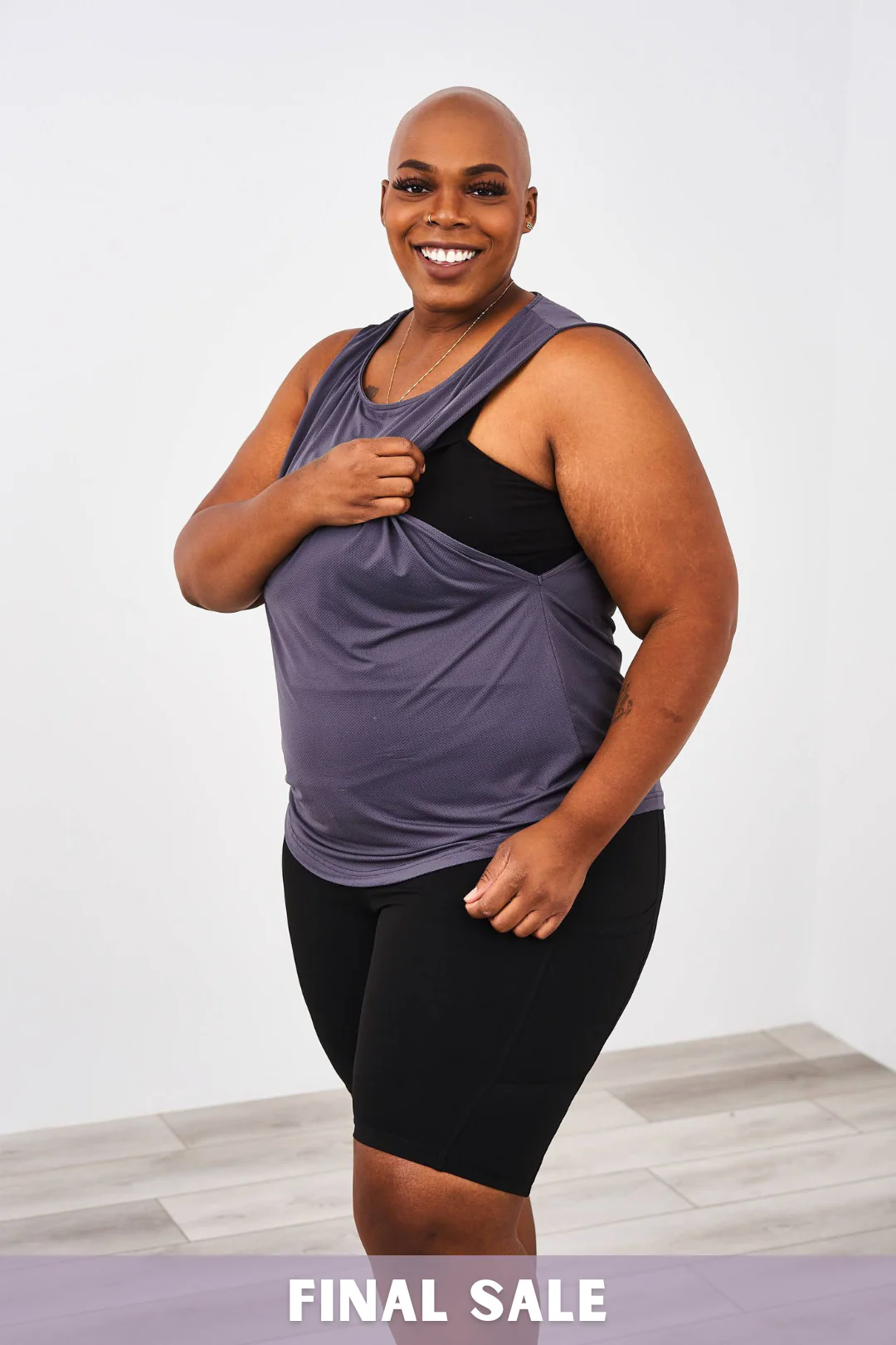 Latched Mama Side Access Mesh Nursing Tank - Final Sale - Image 4