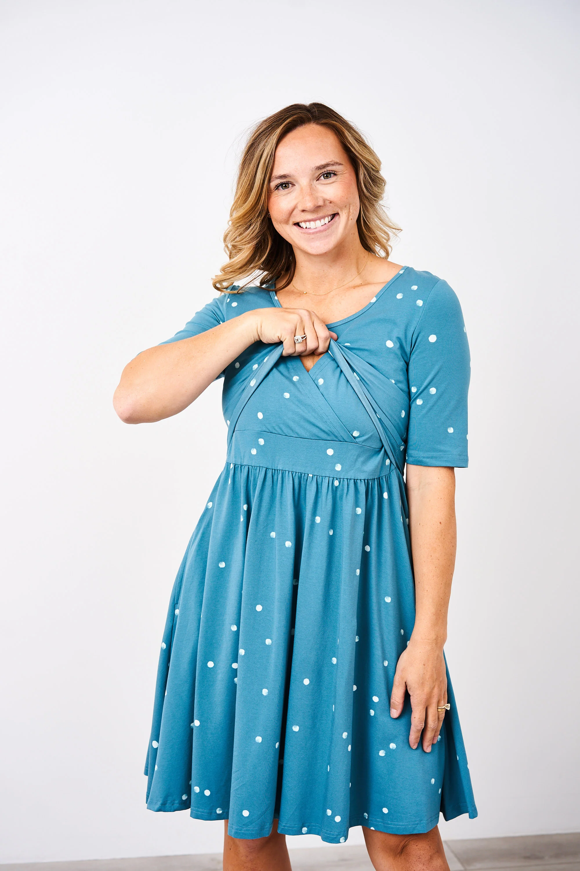 Latched Mama Simple Cotton Nursing Dress - Image 2