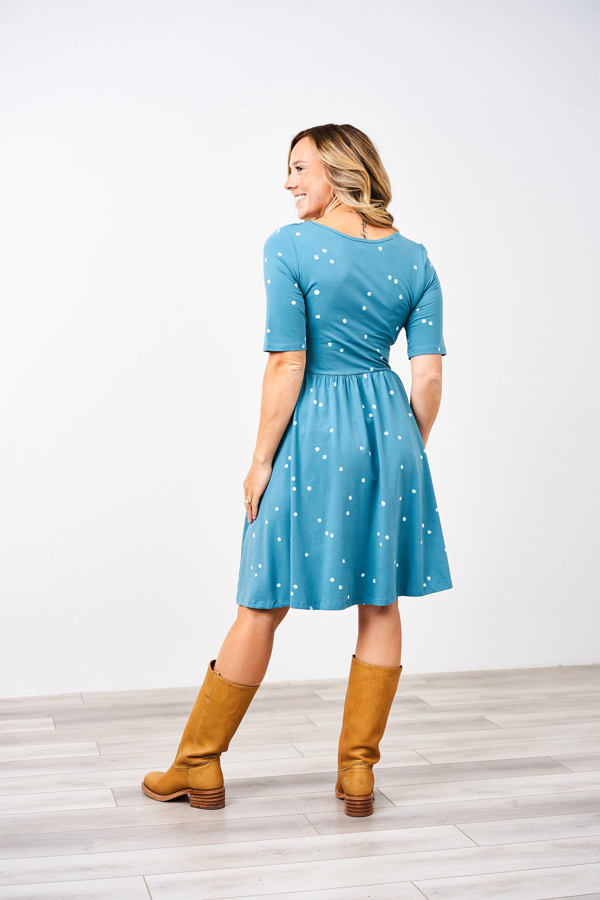 Latched Mama Simple Cotton Nursing Dress - Image 3