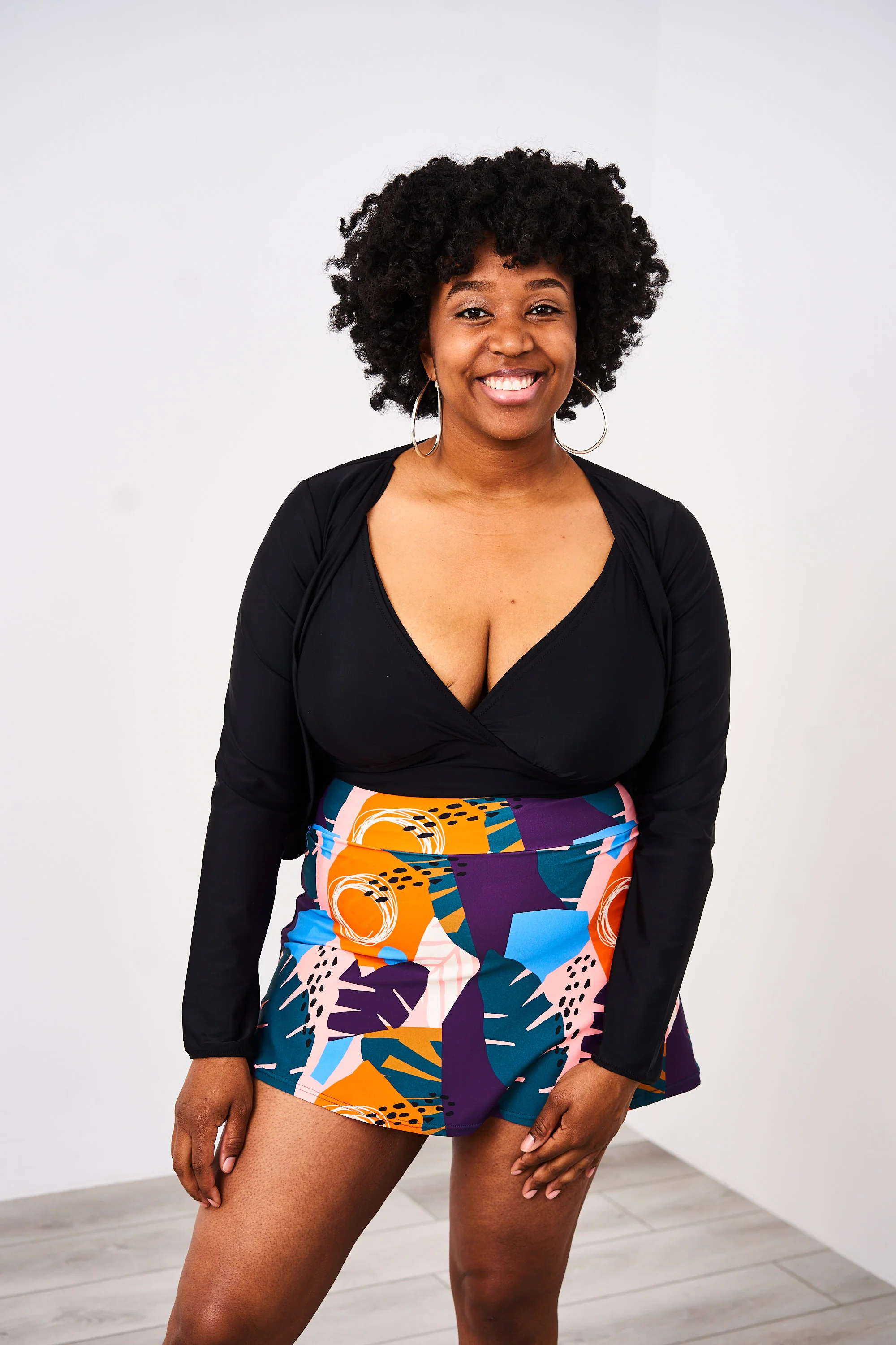 Latched Mama Sporty Swim Skirt with Boy Shorts - Final Sale - Image 5