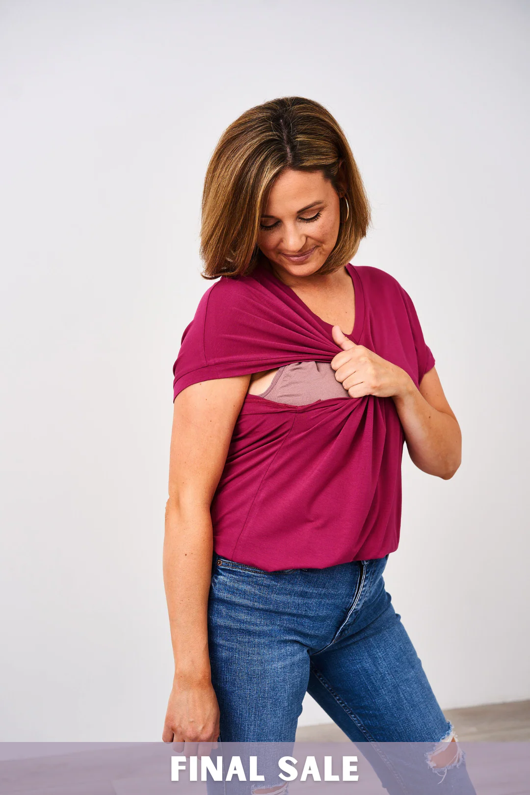 Latched Mama V-Neck Daily Nursing Tee - Final Sale - Image 5