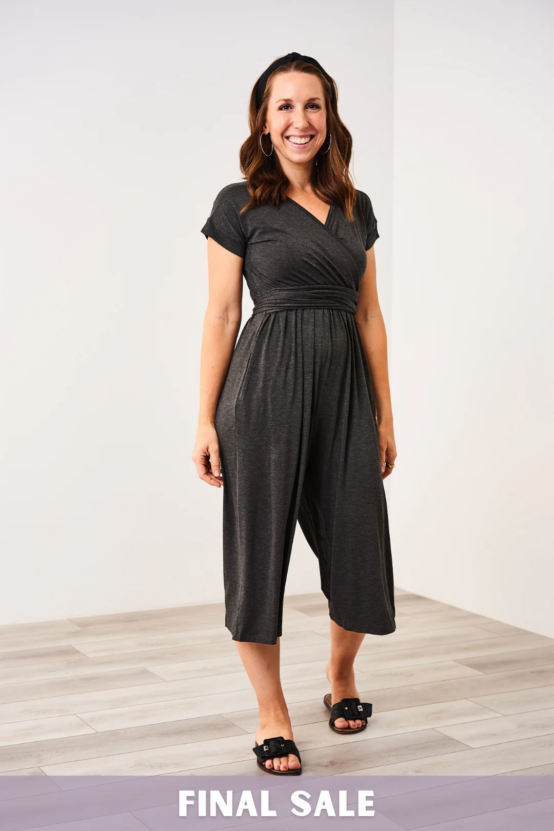 Latched Mama V-Neck Nursing Jumpsuit- Final Sale - Image 3