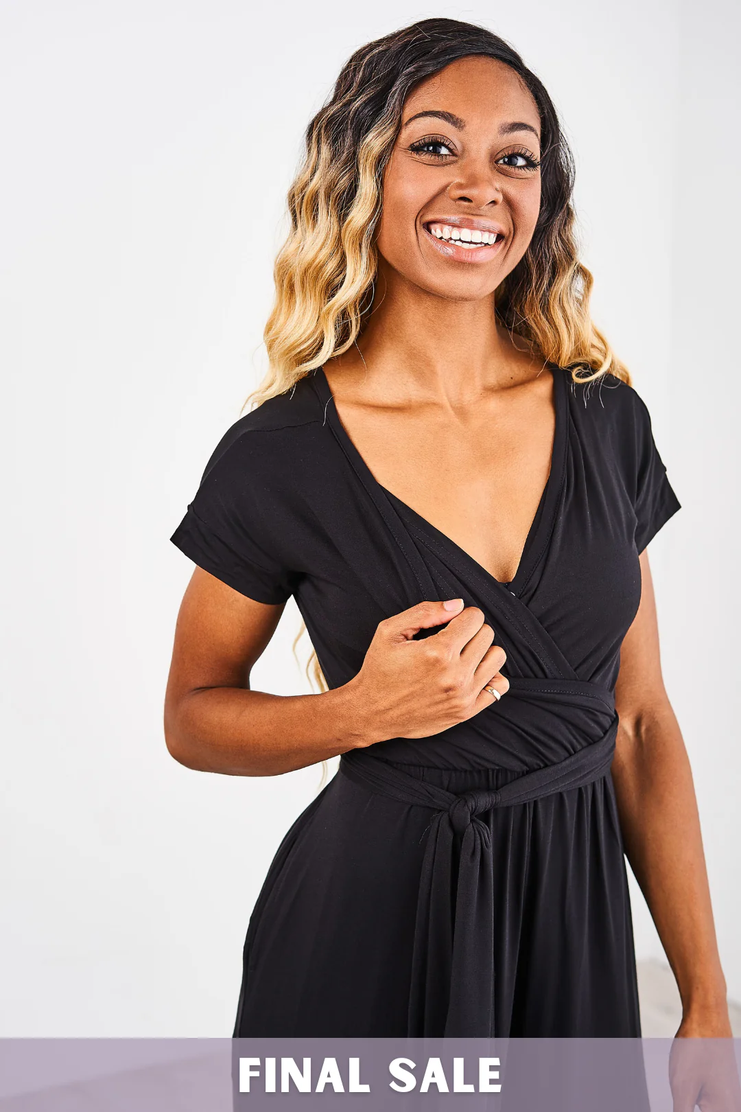 Latched Mama V-Neck Nursing Jumpsuit- Final Sale - Image 6