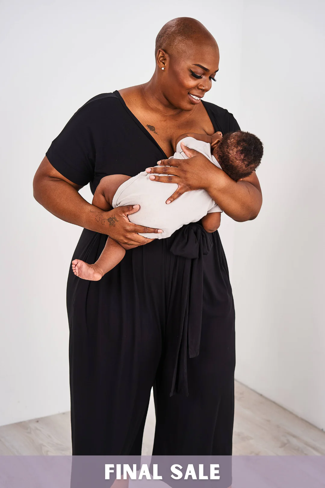 Latched Mama V-Neck Nursing Jumpsuit- Final Sale - Image 7