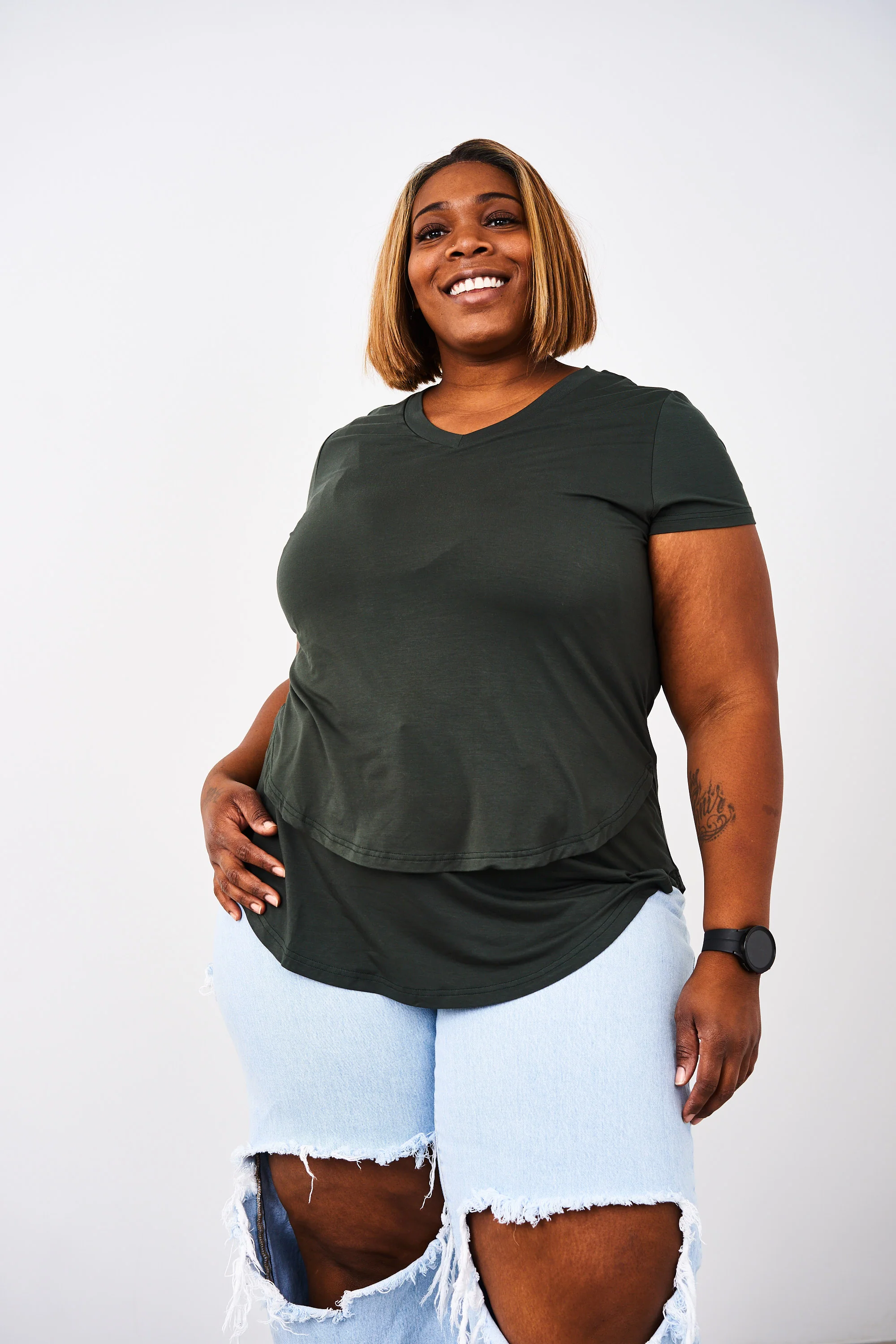 Latched Mama V-Neck Nursing Tee 2.0 - Final Sale - Image 5