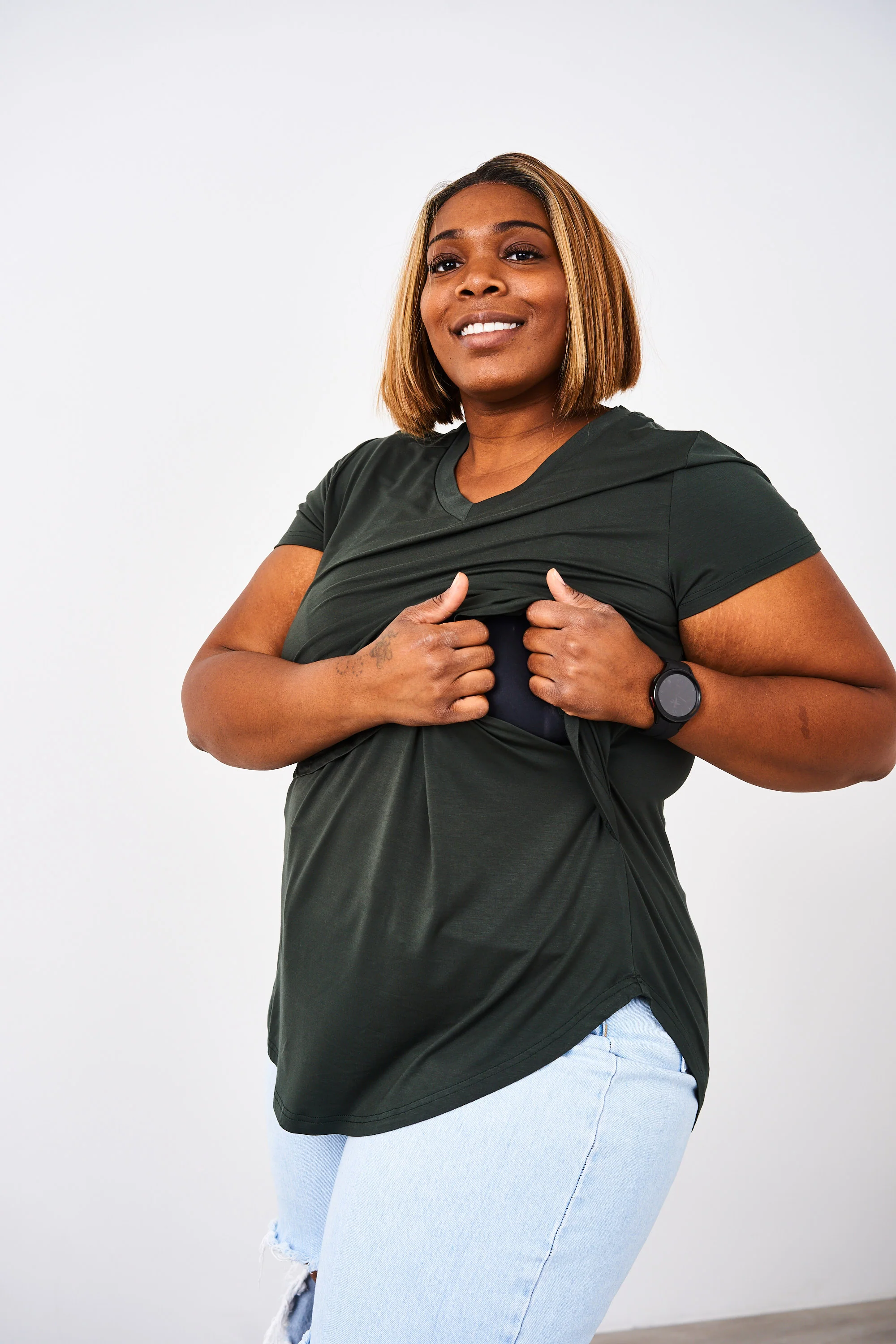 Latched Mama V-Neck Nursing Tee 2.0 - Final Sale - Image 6