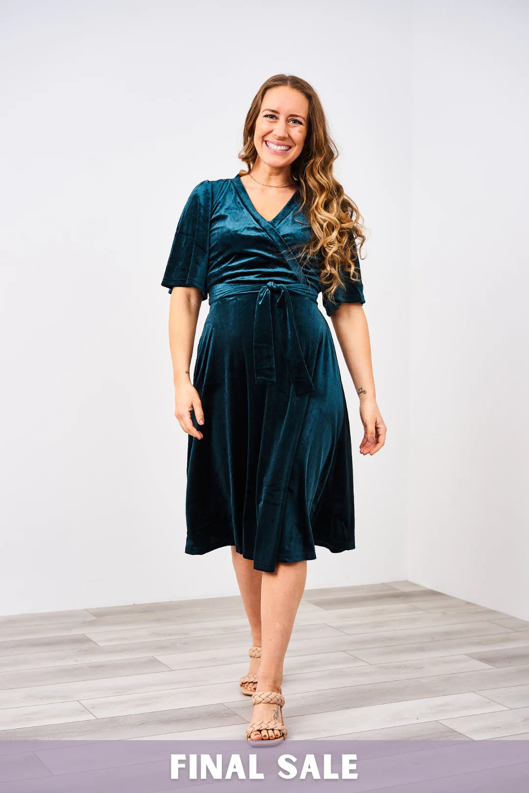Latched Mama Velour Midi Nursing Dress - Final Sale - Image 13