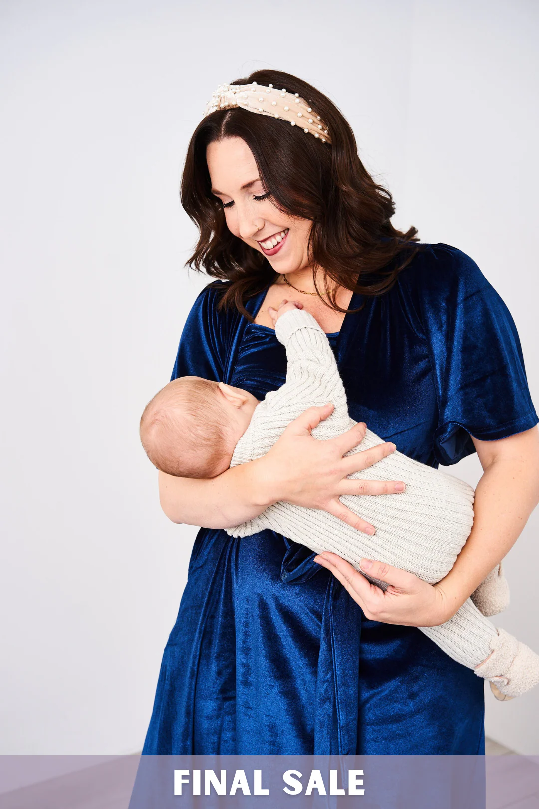 Latched Mama Velour Midi Nursing Dress - Final Sale - Image 4