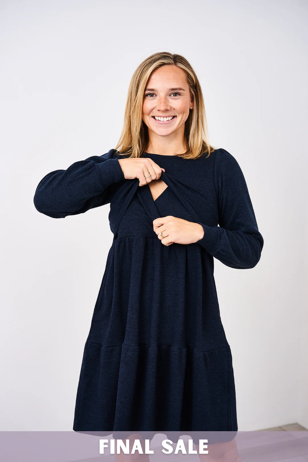 Latched Mama Waffle Knit Nursing Dress - Final Sale - Image 8