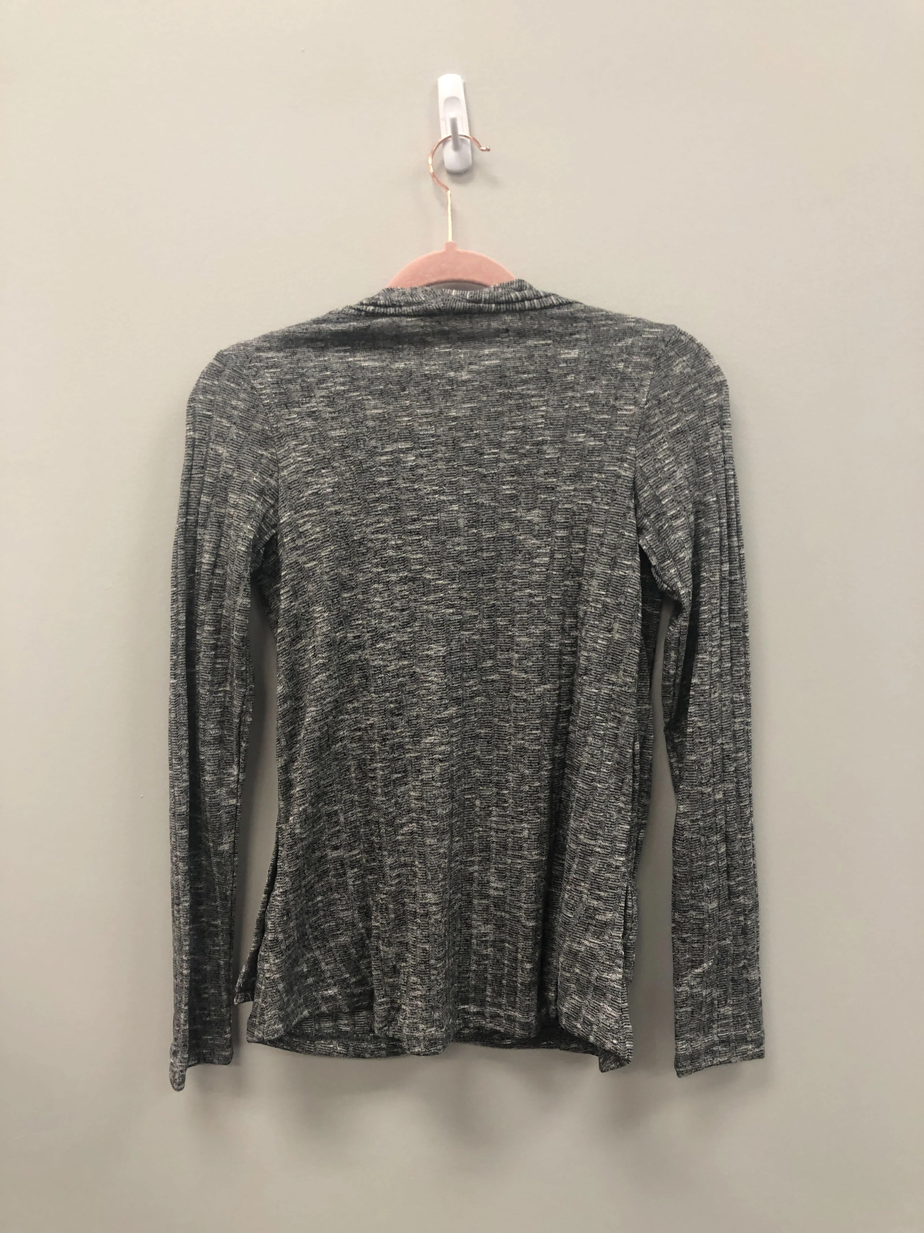 Outlet 5961 - Latched Mama Convertible Nursing Cardigan - Ribbed Charcoal - Extra Extra Small - Image 2