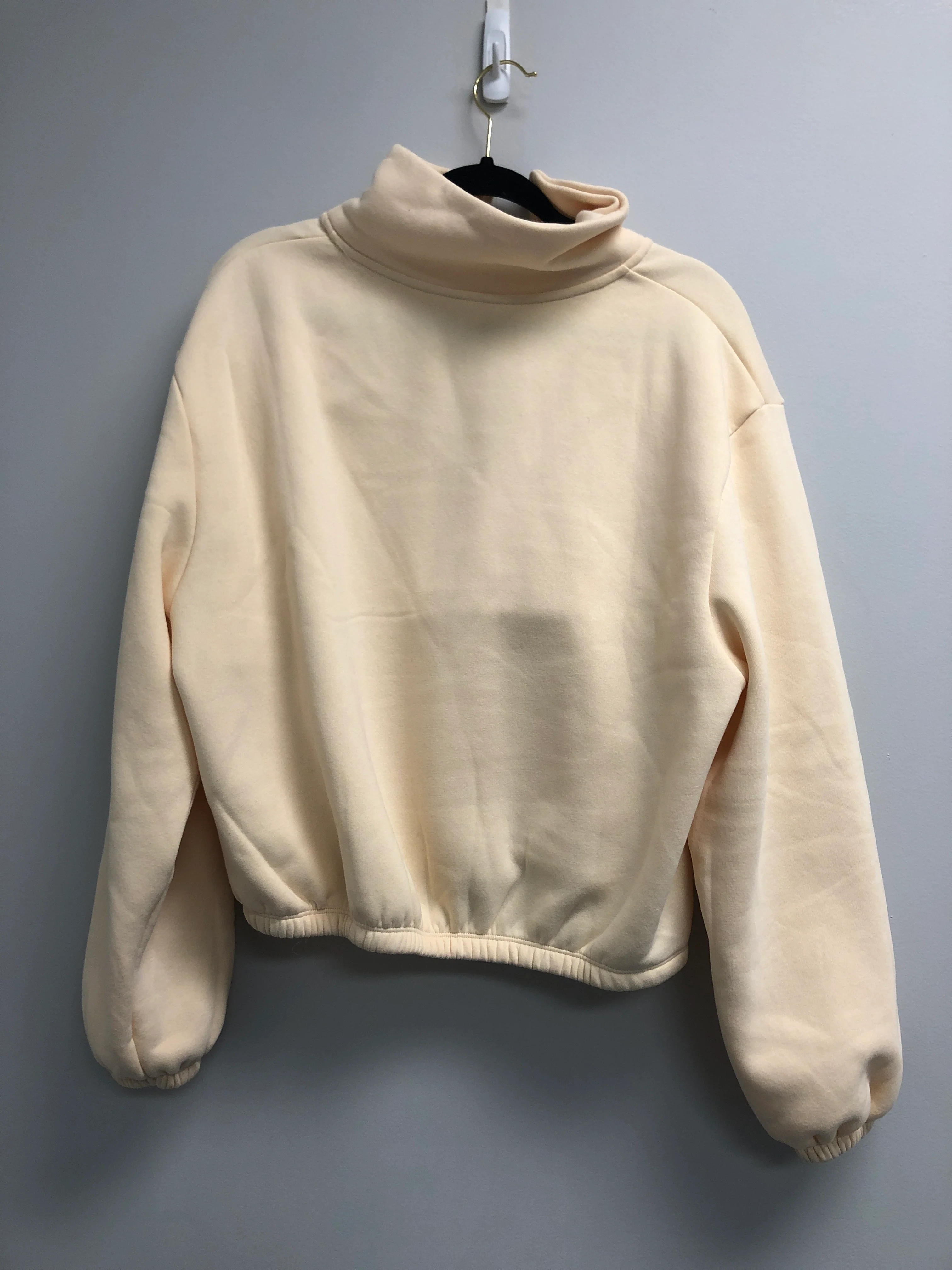 Outlet 6948 - Latched Mama 635 Crop Zip Nursing Pullover - Cream - Medium - Image 3