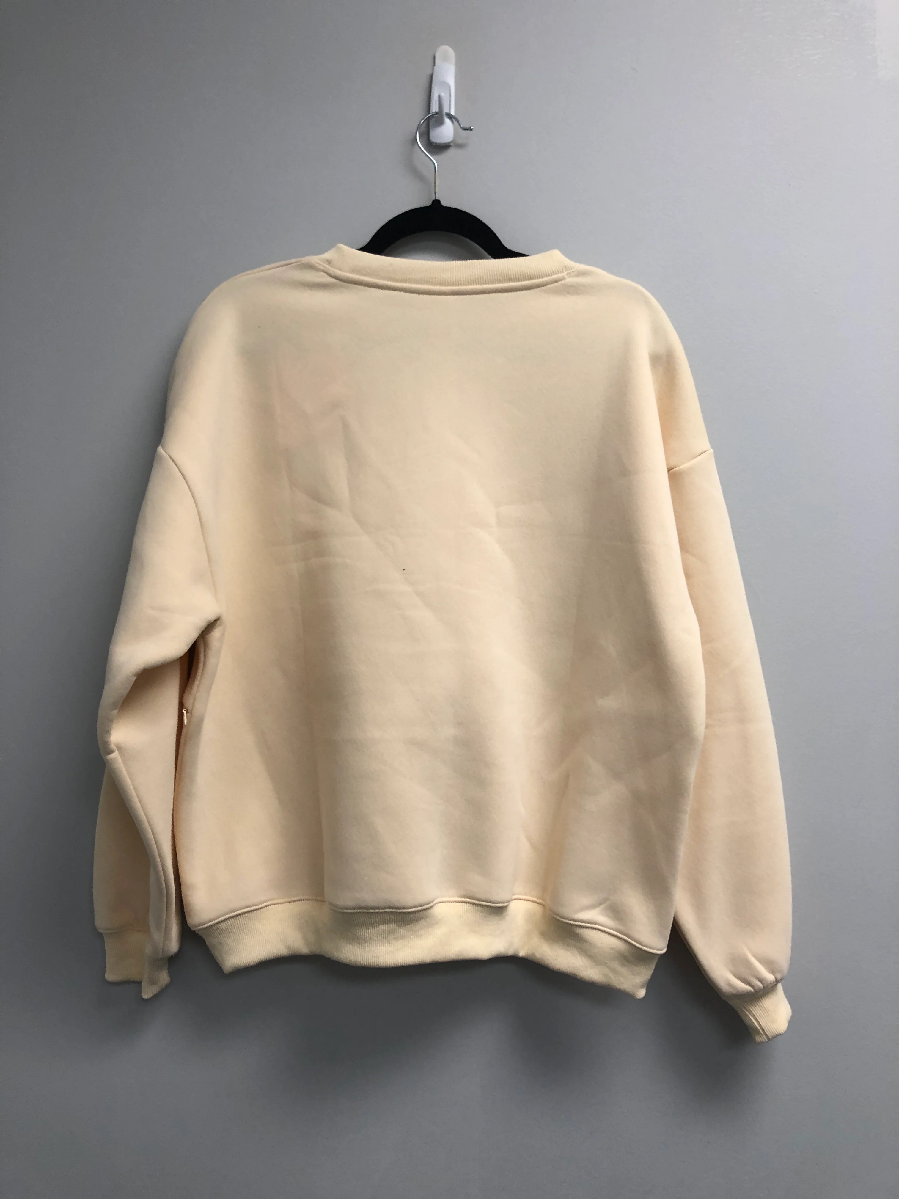 Outlet 6952 - Latched Mama 635 Zip Nursing Crewneck - Cream - Large - Image 2
