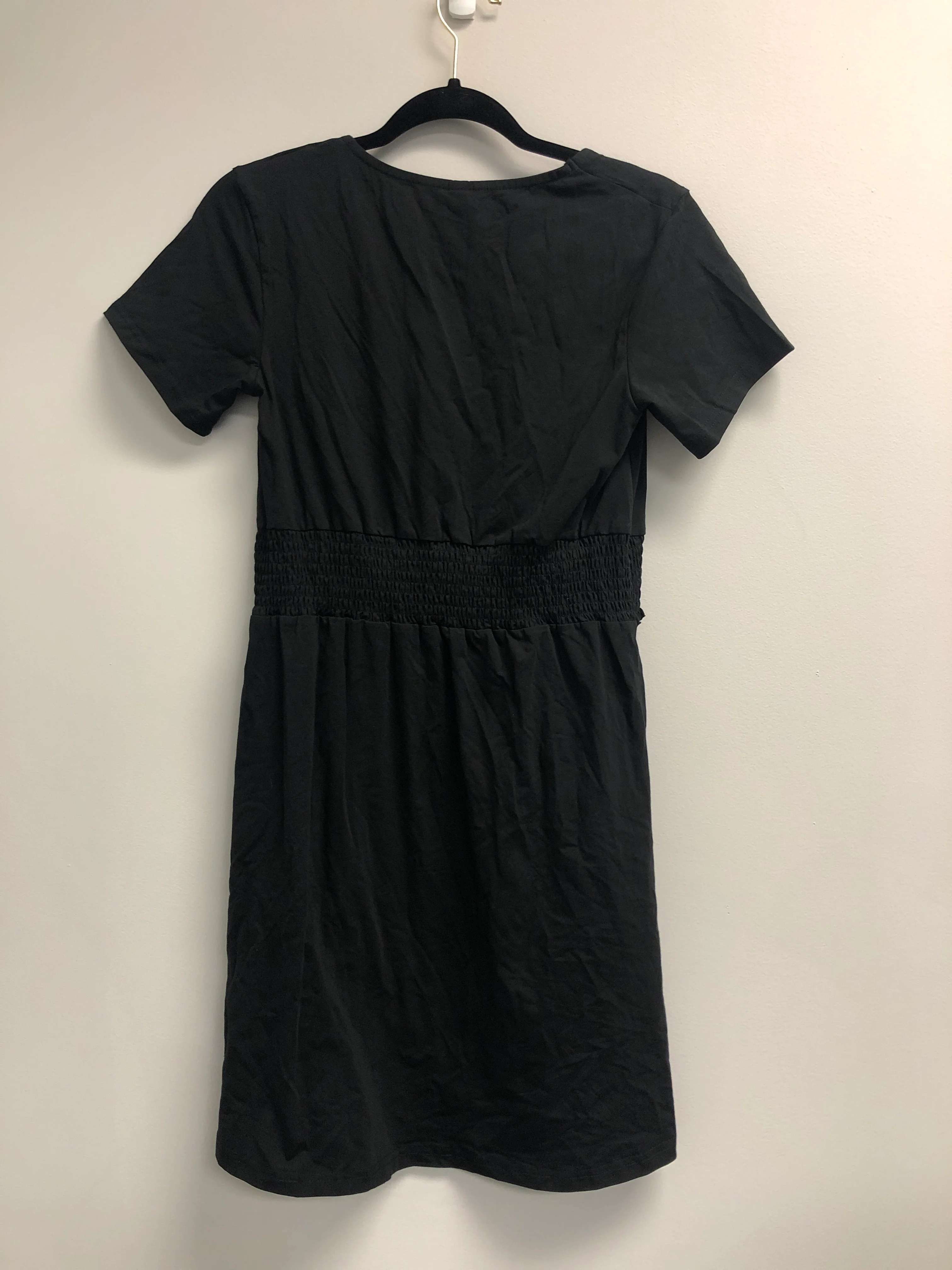 Outlet 6987 - Latched Mama Ruched Waist Nursing Dress - Black - Small - Image 2